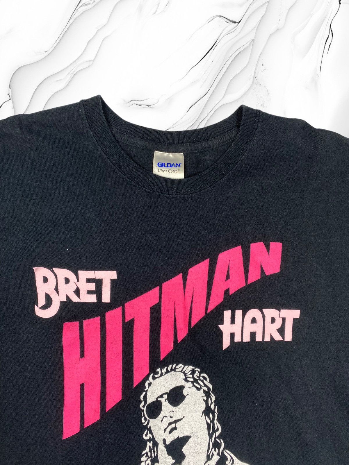 Vintage Mens Vintage Bret Hart HITMAN WWE WWF Streetwear T Shirt Tee Size US XL / EU 56 / 4 - 4 Thumbnail