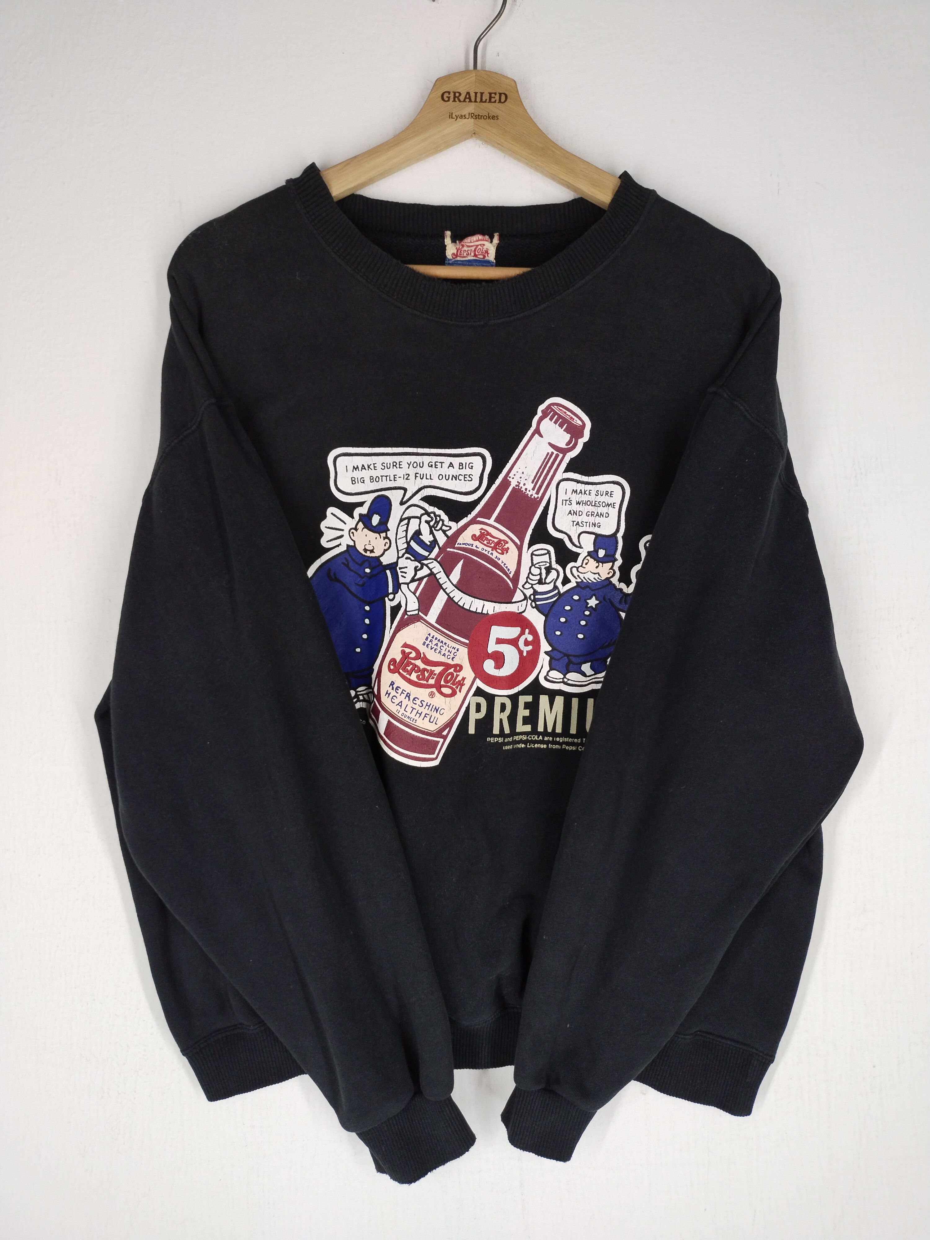 Pepsi VINTAGE PEPSI-COLA SWEATSHIRT Size US L / EU 52-54 / 3 - 3 Thumbnail