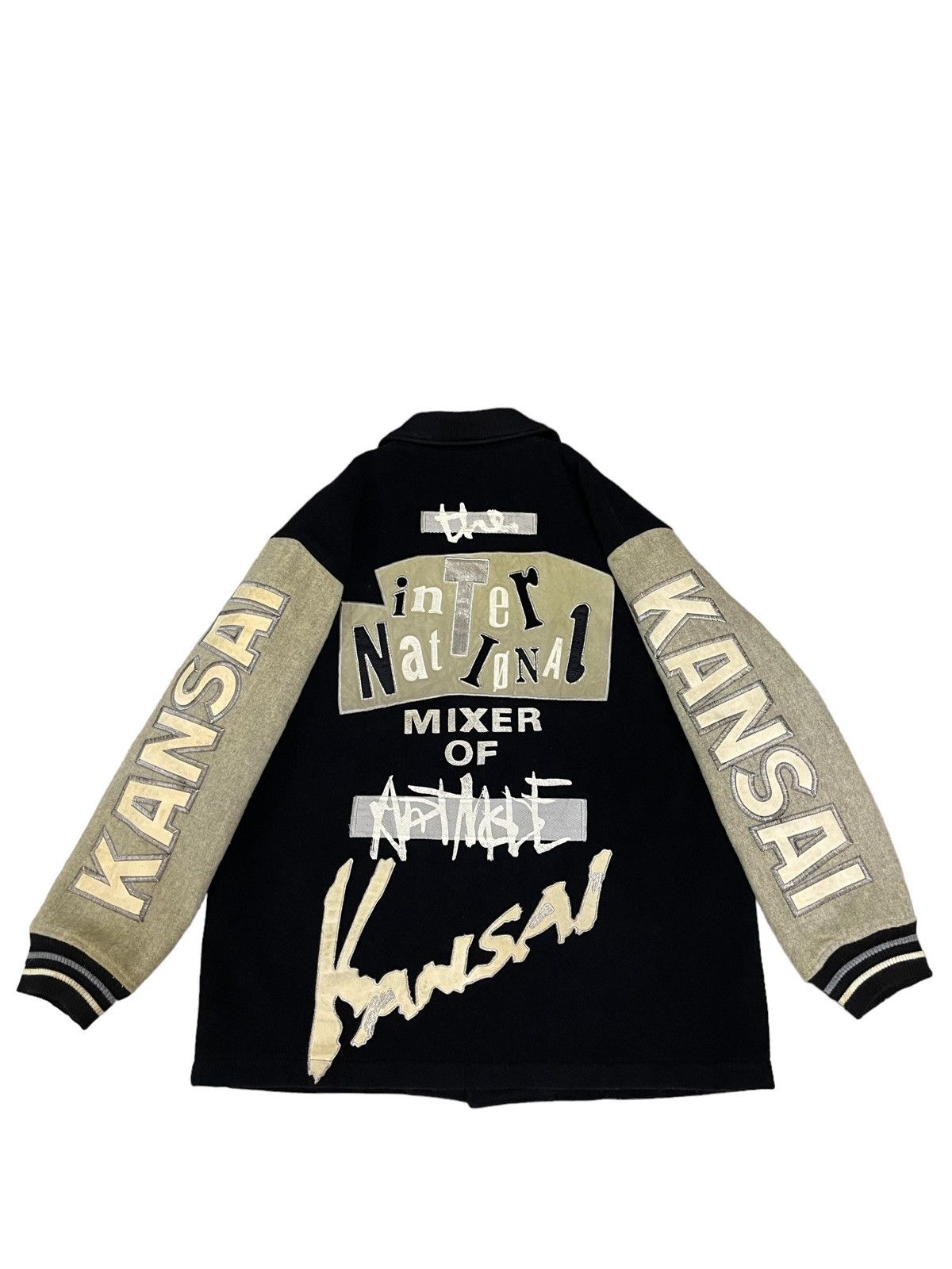 Kansai Yamamoto 🔥Rare🔥 Vintage Kansai Yamamoto Man Varsity Wool Jacket Size US L / EU 52-54 / 3 - 1 Thumbnail