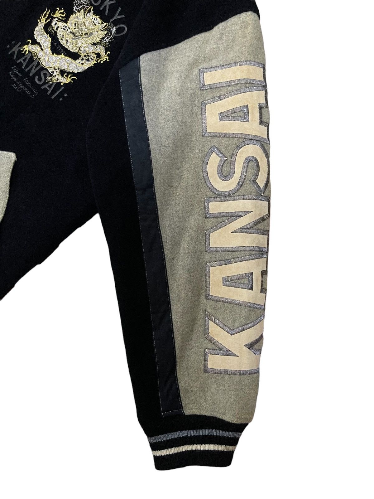 Kansai Yamamoto 🔥Rare🔥 Vintage Kansai Yamamoto Man Varsity Wool Jacket Size US L / EU 52-54 / 3 - 13 Thumbnail