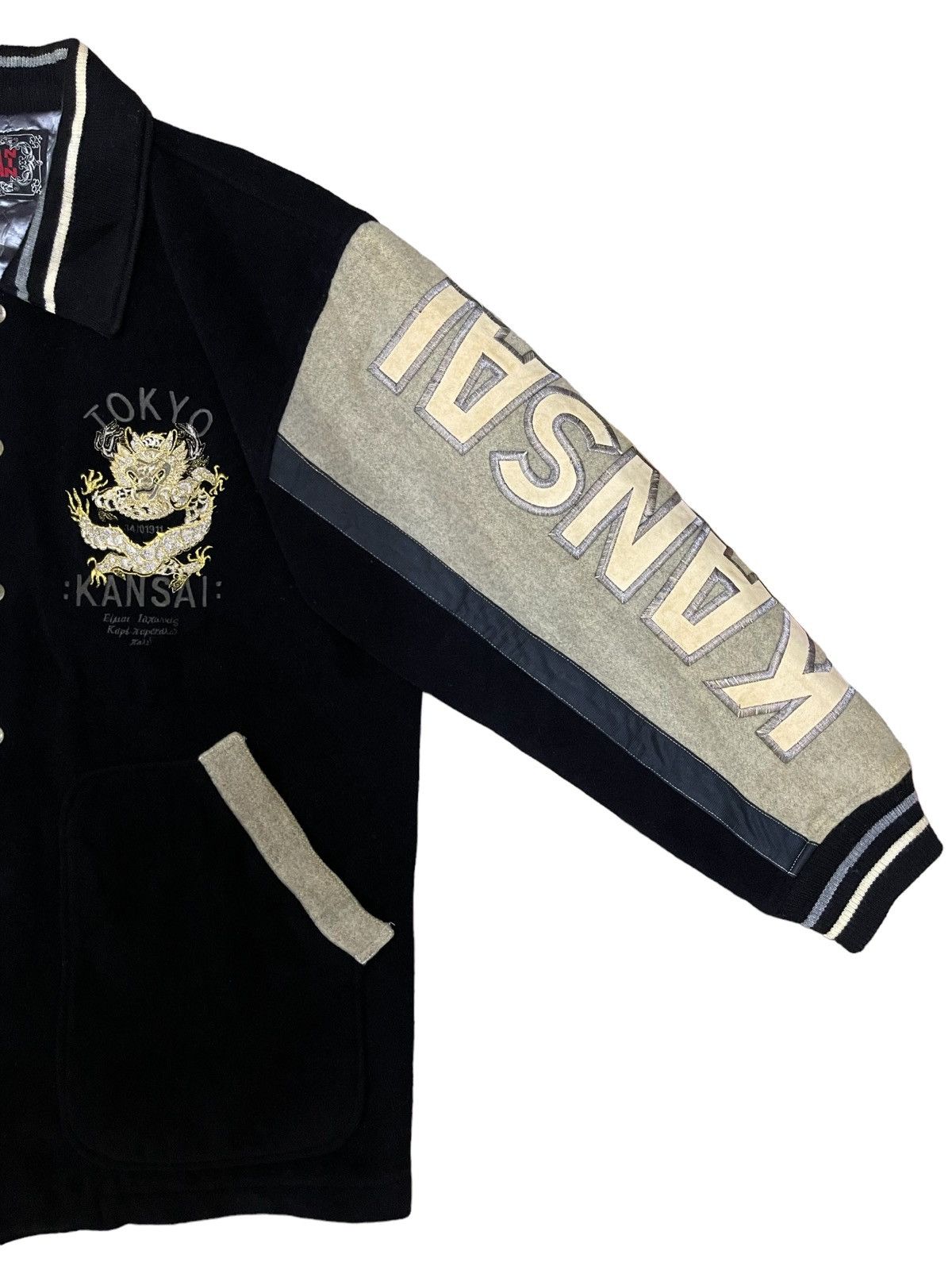 Kansai Yamamoto 🔥Rare🔥 Vintage Kansai Yamamoto Man Varsity Wool Jacket Size US L / EU 52-54 / 3 - 12 Thumbnail