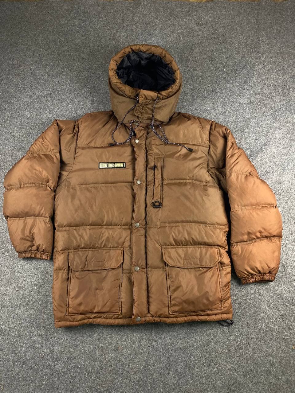 image of Archival Clothing x Avant Garde Vintage Gt Hawkins Puffer Jacket Nice Design in Brown (Size Medium)