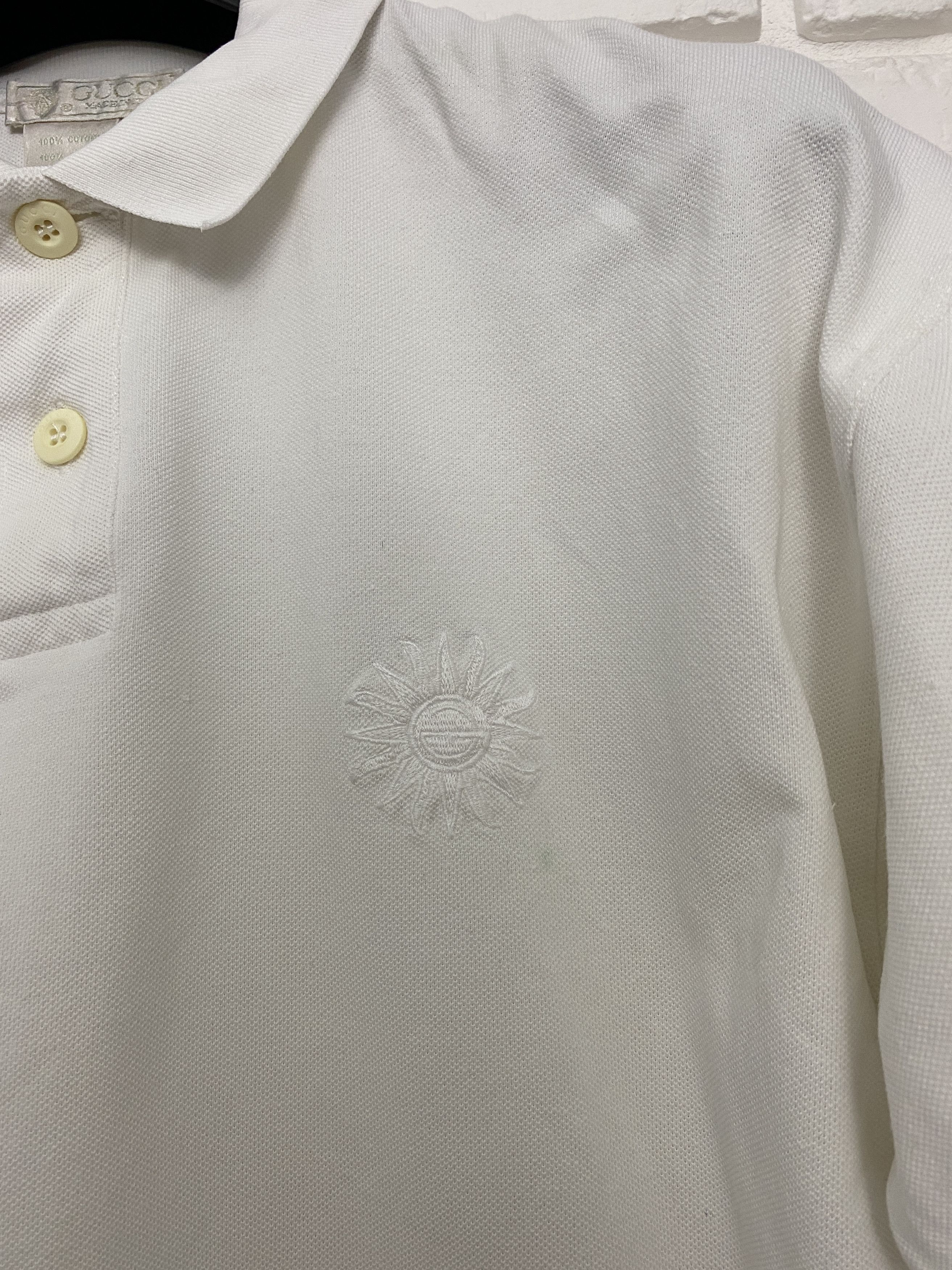 Gucci Retro 90s Men's Gucci Polo Shirt Small Logo Size XL White Size US XL / EU 56 / 4 - 4 Thumbnail