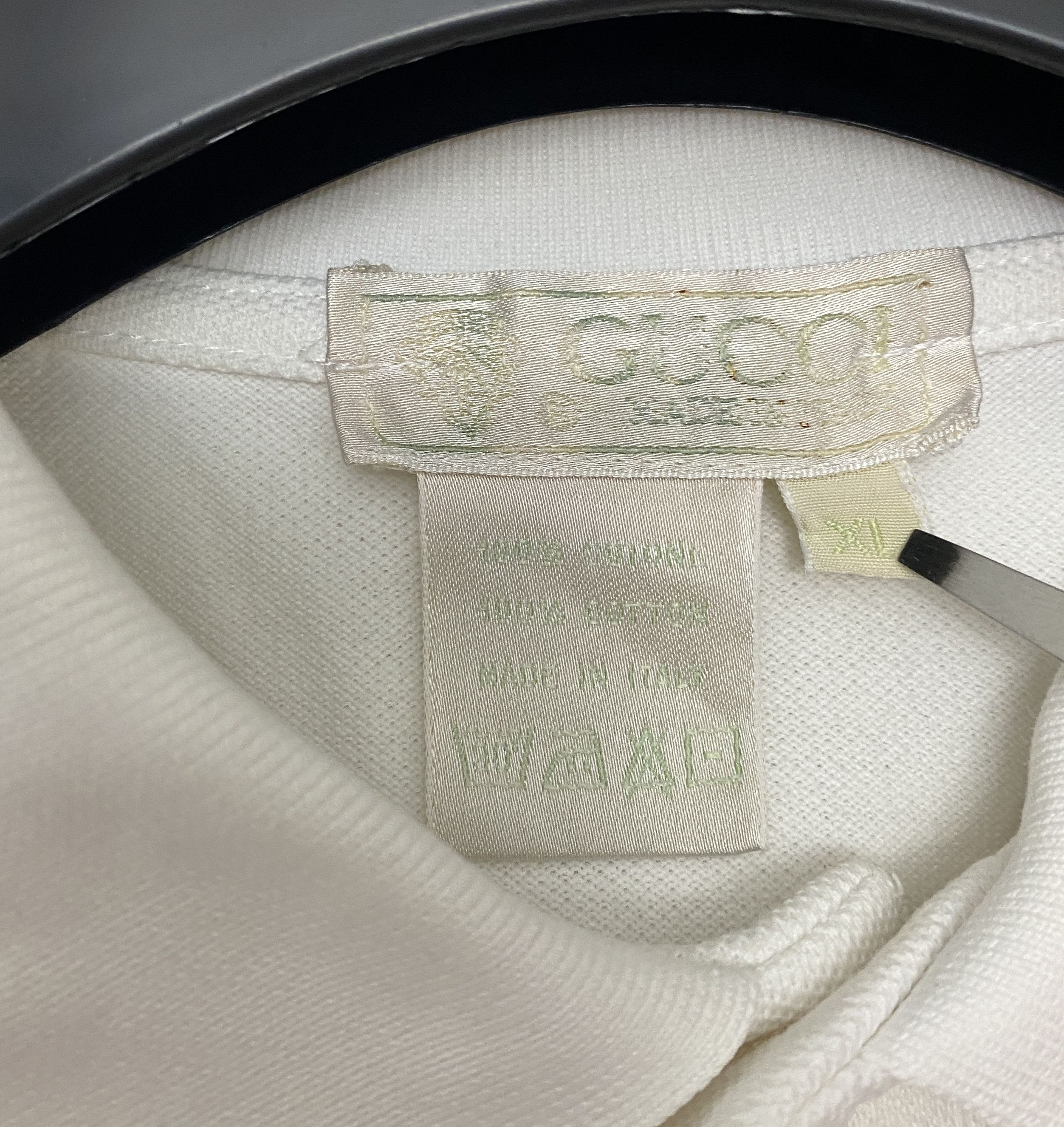 Gucci Retro 90s Men's Gucci Polo Shirt Small Logo Size XL White Size US XL / EU 56 / 4 - 7 Thumbnail
