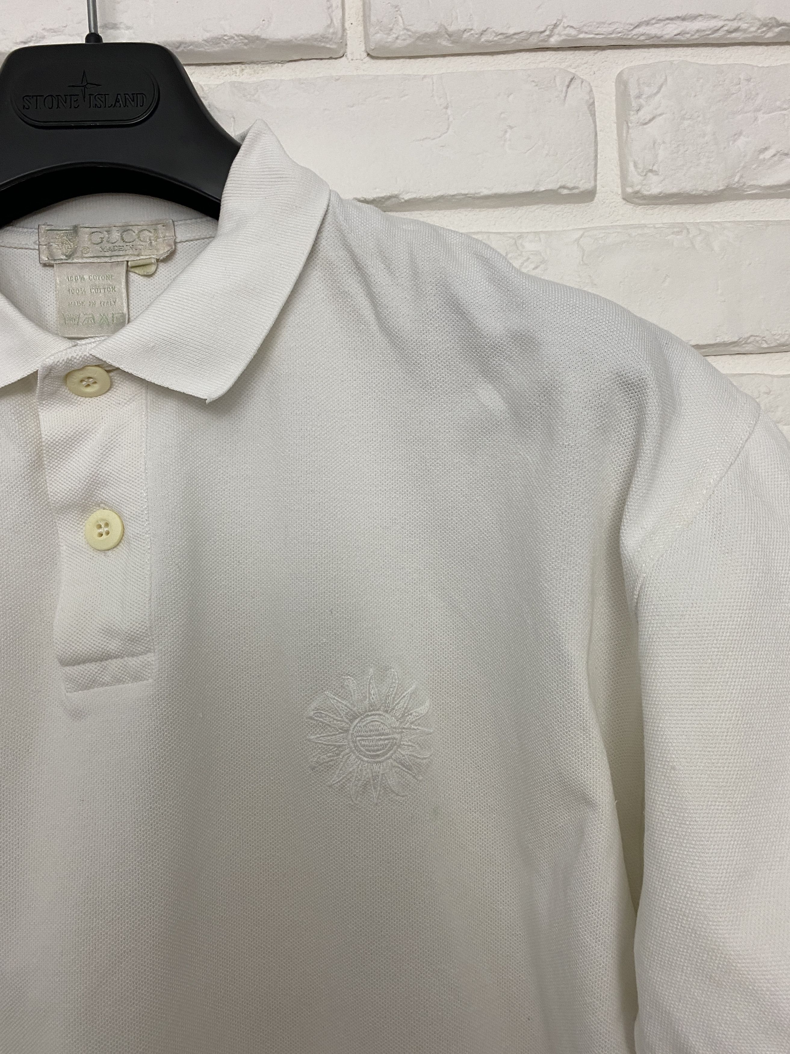 Gucci Retro 90s Men's Gucci Polo Shirt Small Logo Size XL White Size US XL / EU 56 / 4 - 3 Thumbnail