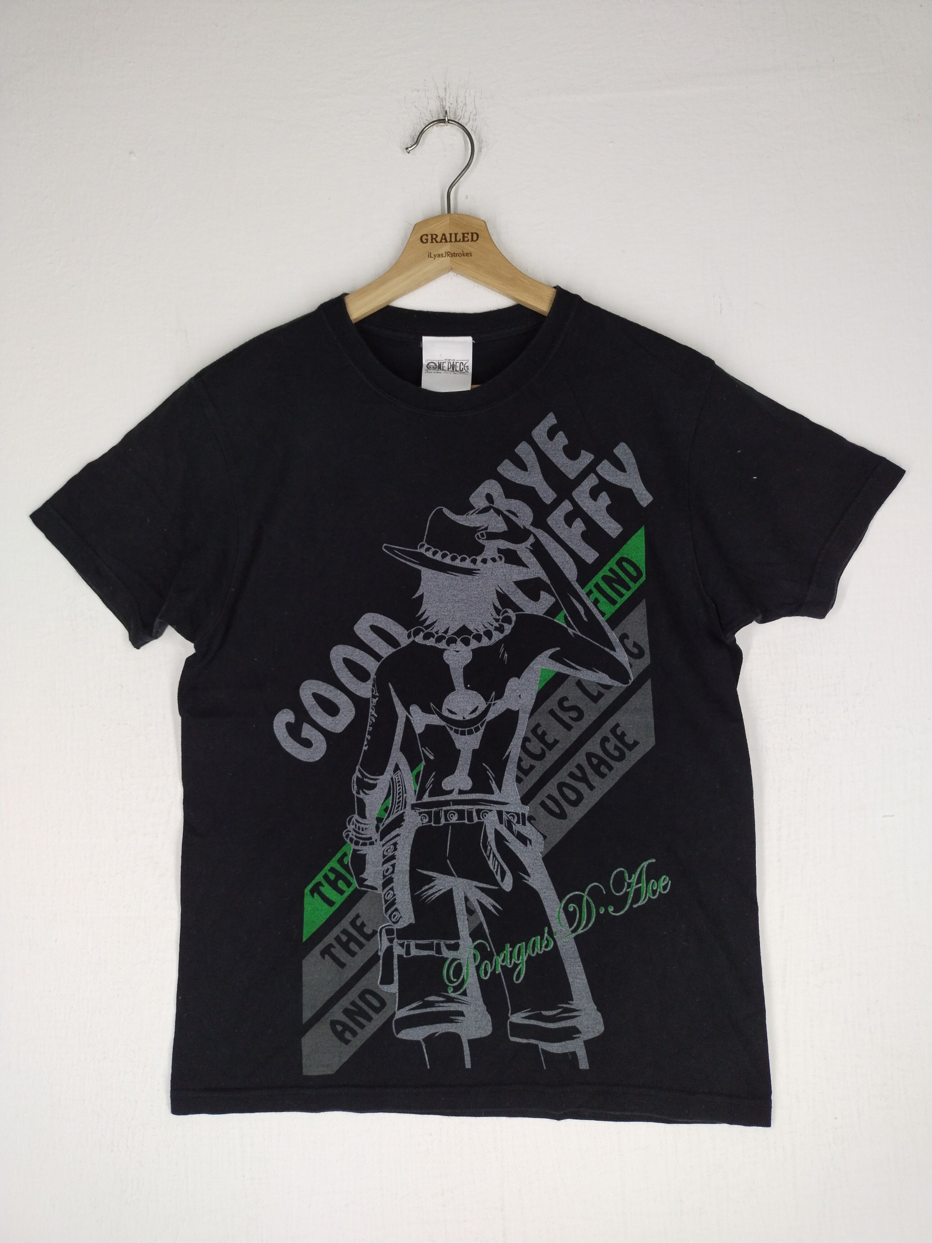 image of One Piece Good Bye Luffy Shirt Tee, Men's (Size Small)