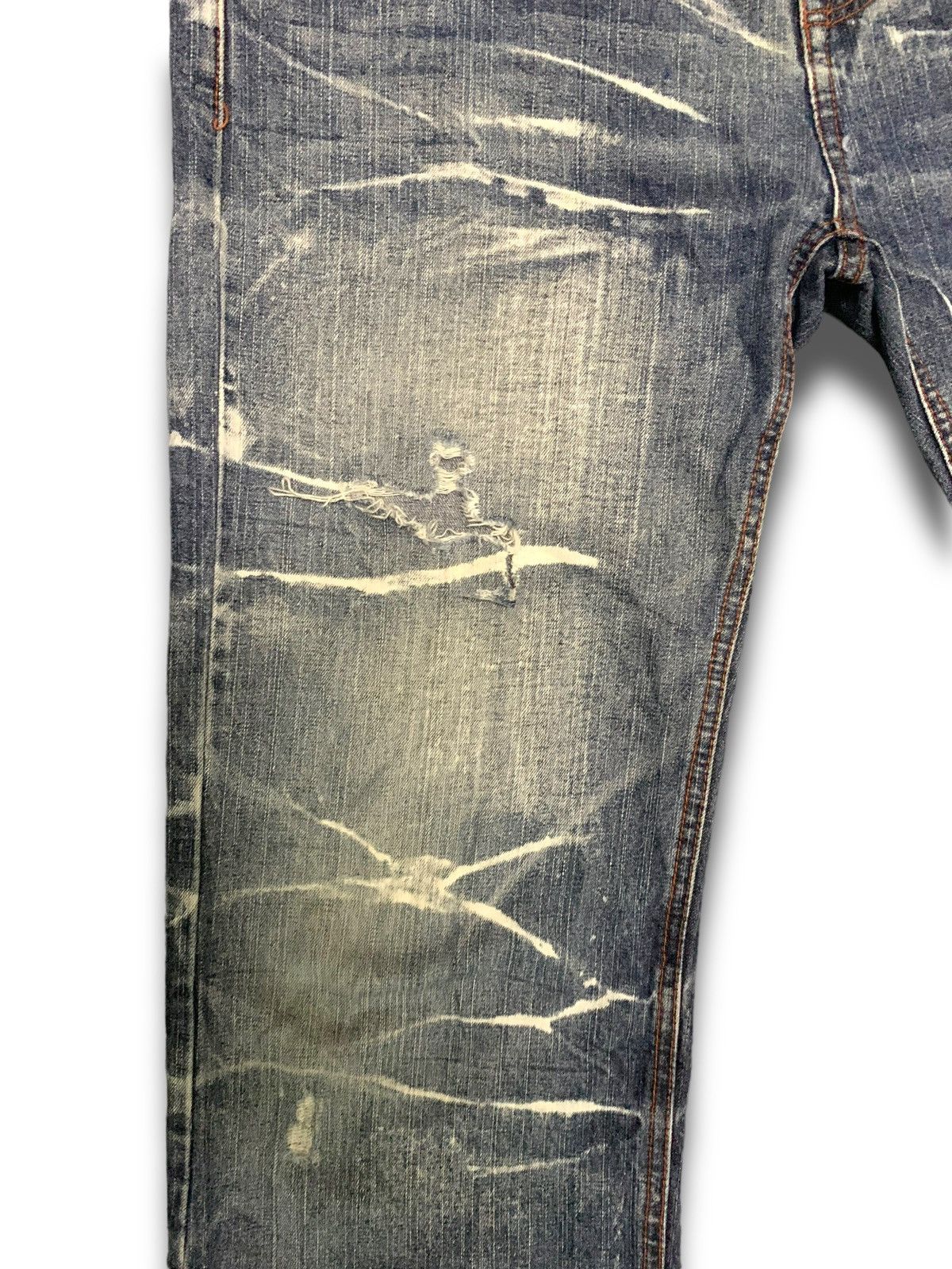 Japanese Brand Vintage 90s Distressed Kaihara Jeans Size US 33 - 4 Thumbnail