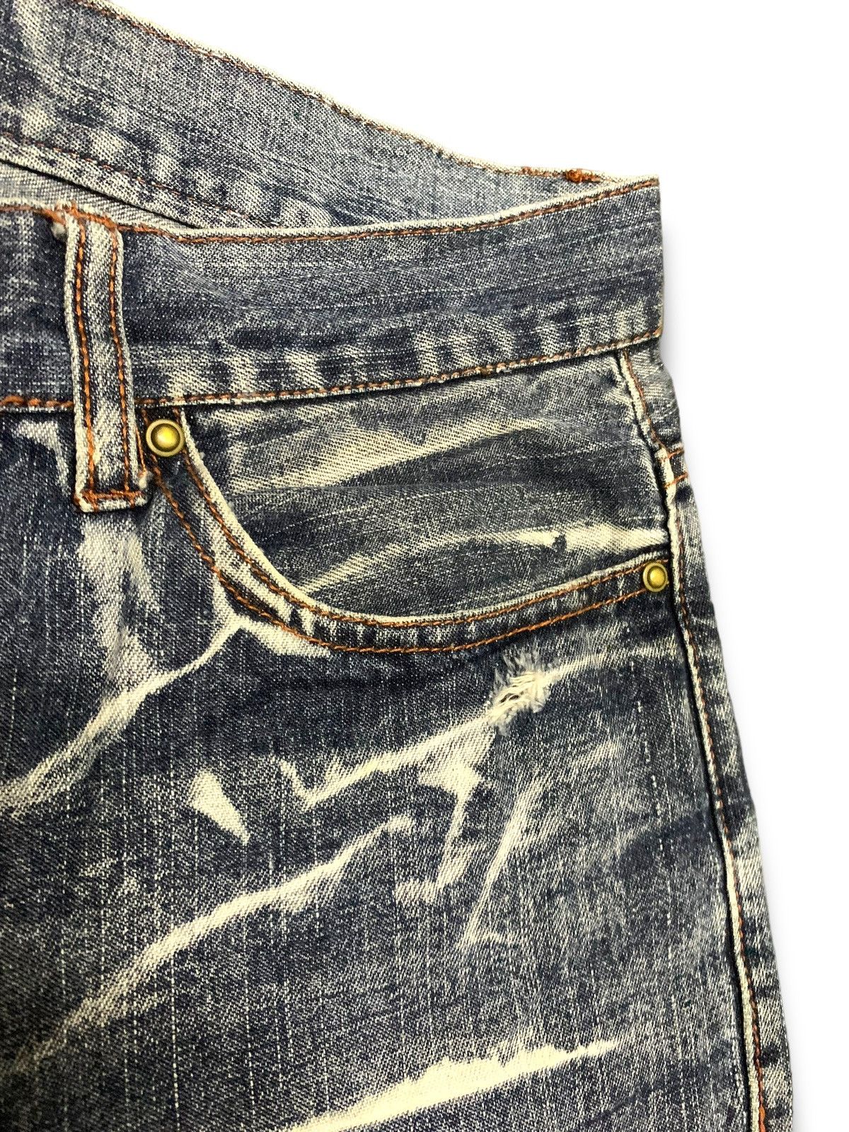 Japanese Brand Vintage 90s Distressed Kaihara Jeans Size US 33 - 5 Thumbnail