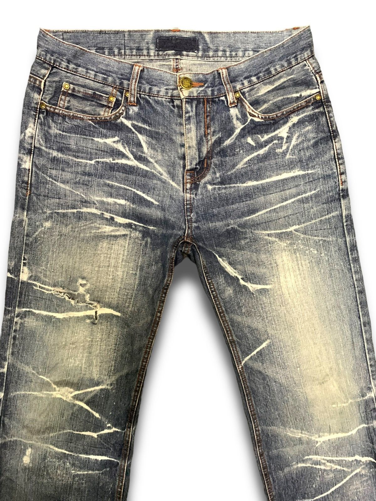 Japanese Brand Vintage 90s Distressed Kaihara Jeans Size US 33 - 3 Thumbnail