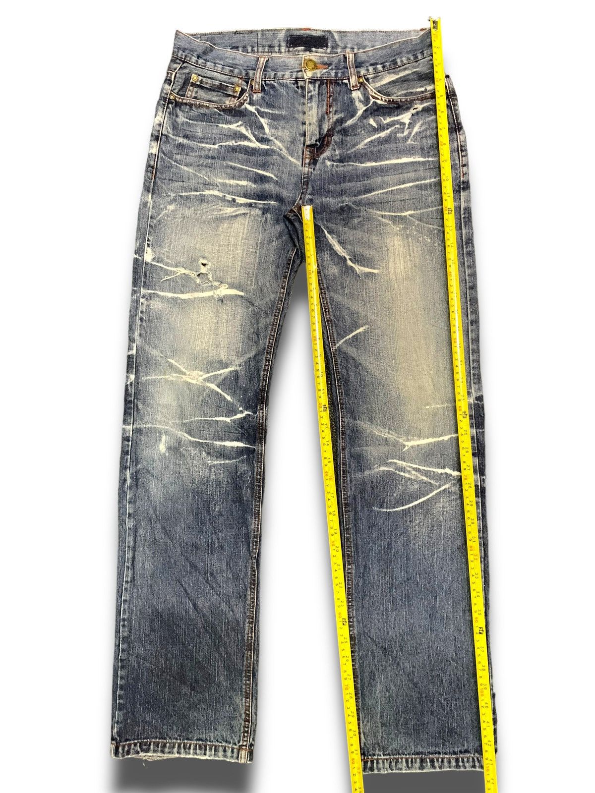 Japanese Brand Vintage 90s Distressed Kaihara Jeans Size US 33 - 14 Thumbnail