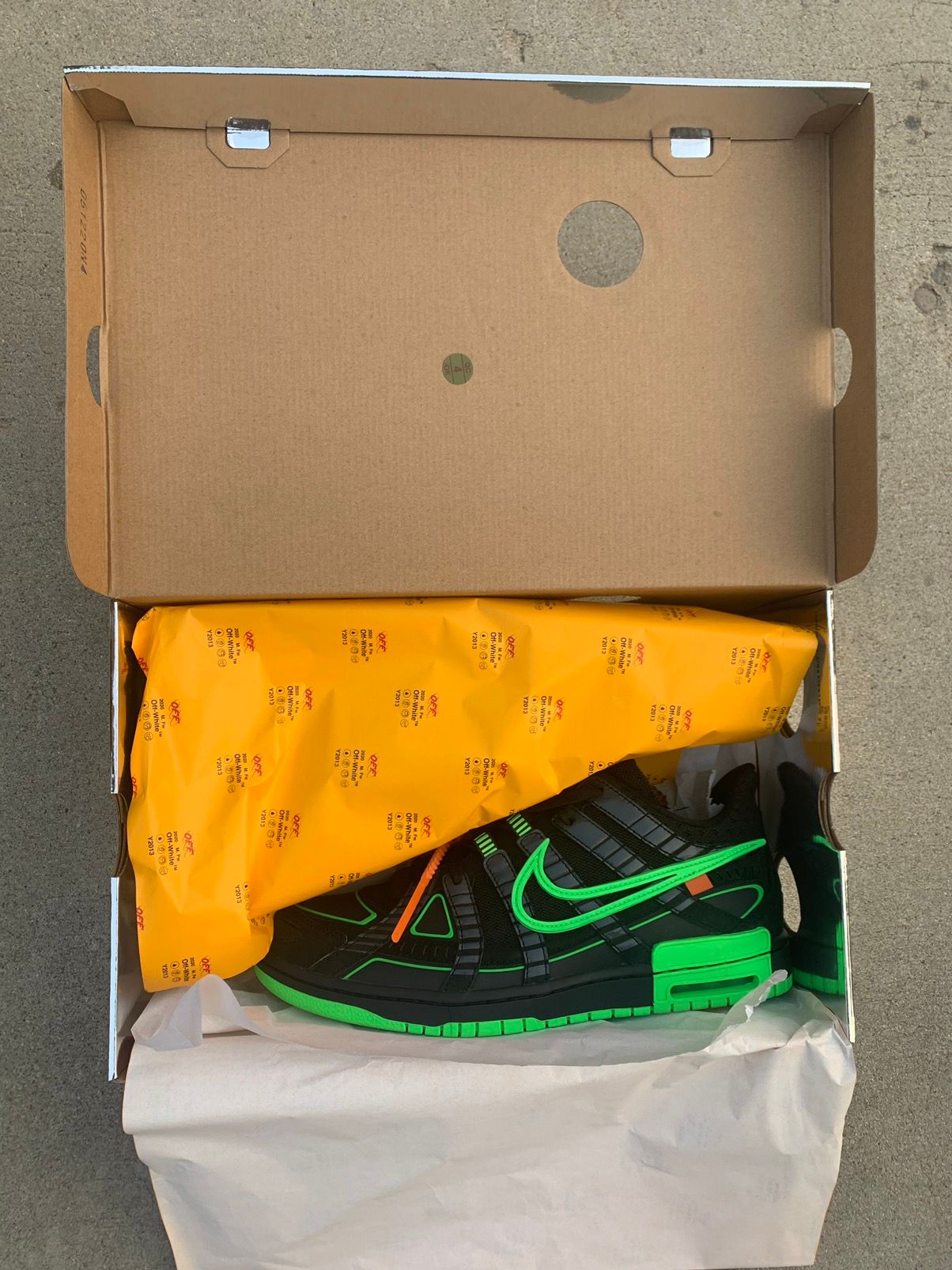 Pre-owned Nike X Off White Nike Off-white Rubber Dunk Green Black Shoes