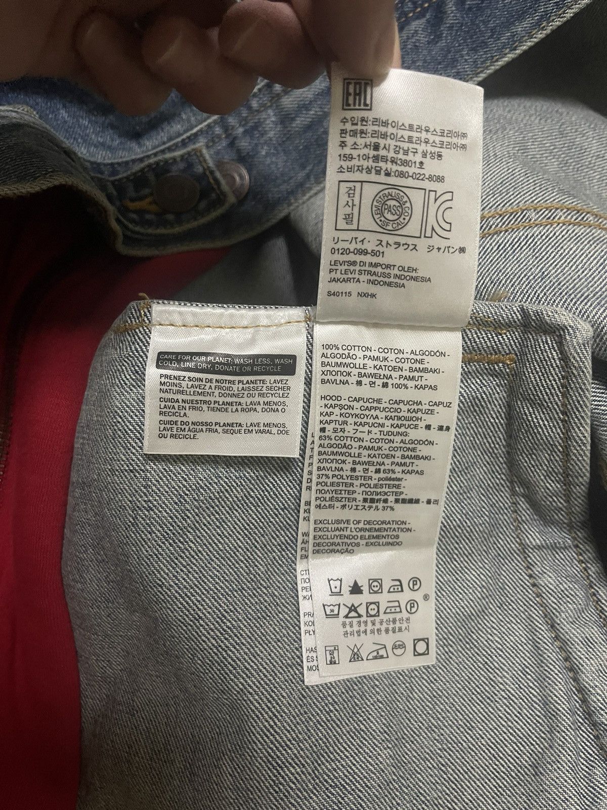 Levi's × Supreme Supreme Levi's fleece hooded denim jacket Size US XL / EU 56 / 4 - 6 Thumbnail