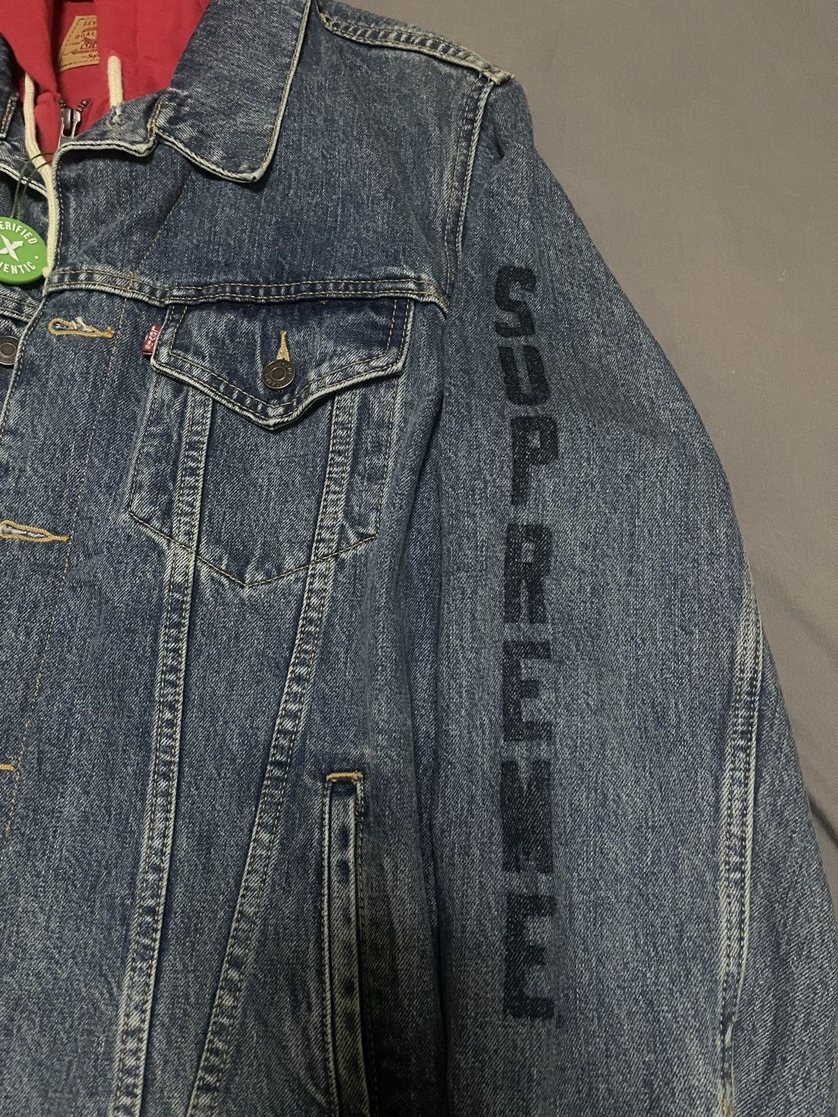 Levi's × Supreme Supreme Levi's fleece hooded denim jacket Size US XL / EU 56 / 4 - 3 Thumbnail