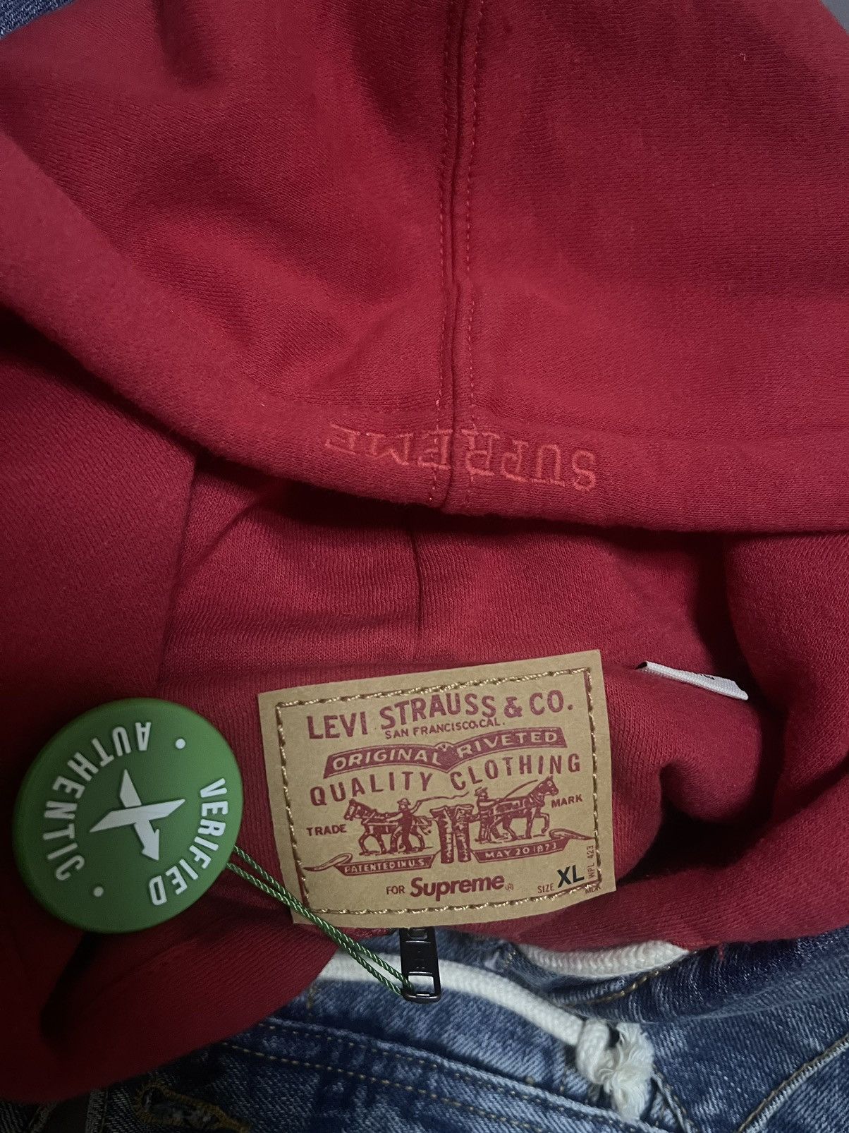 Levi's × Supreme Supreme Levi's fleece hooded denim jacket Size US XL / EU 56 / 4 - 4 Thumbnail