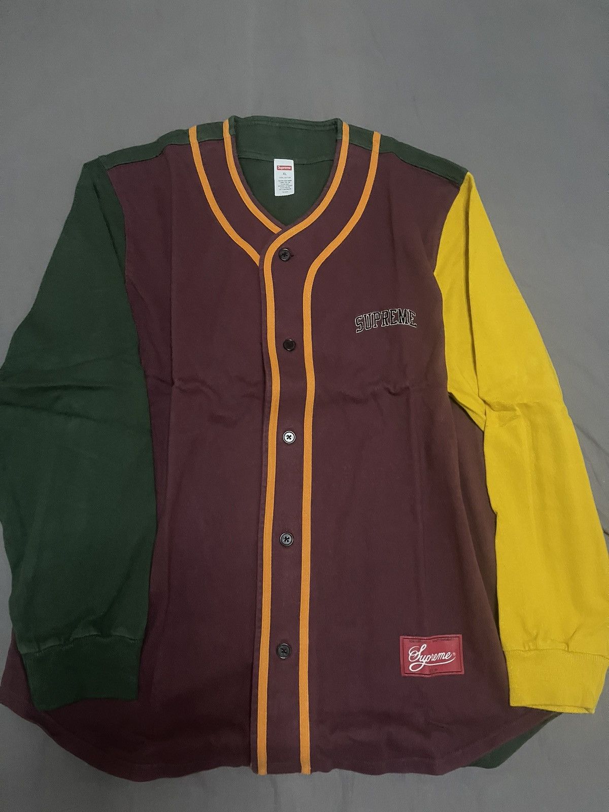 Supreme Supreme color blocked baseball top Jersey Size US XL / EU 56 / 4 - 1 Thumbnail