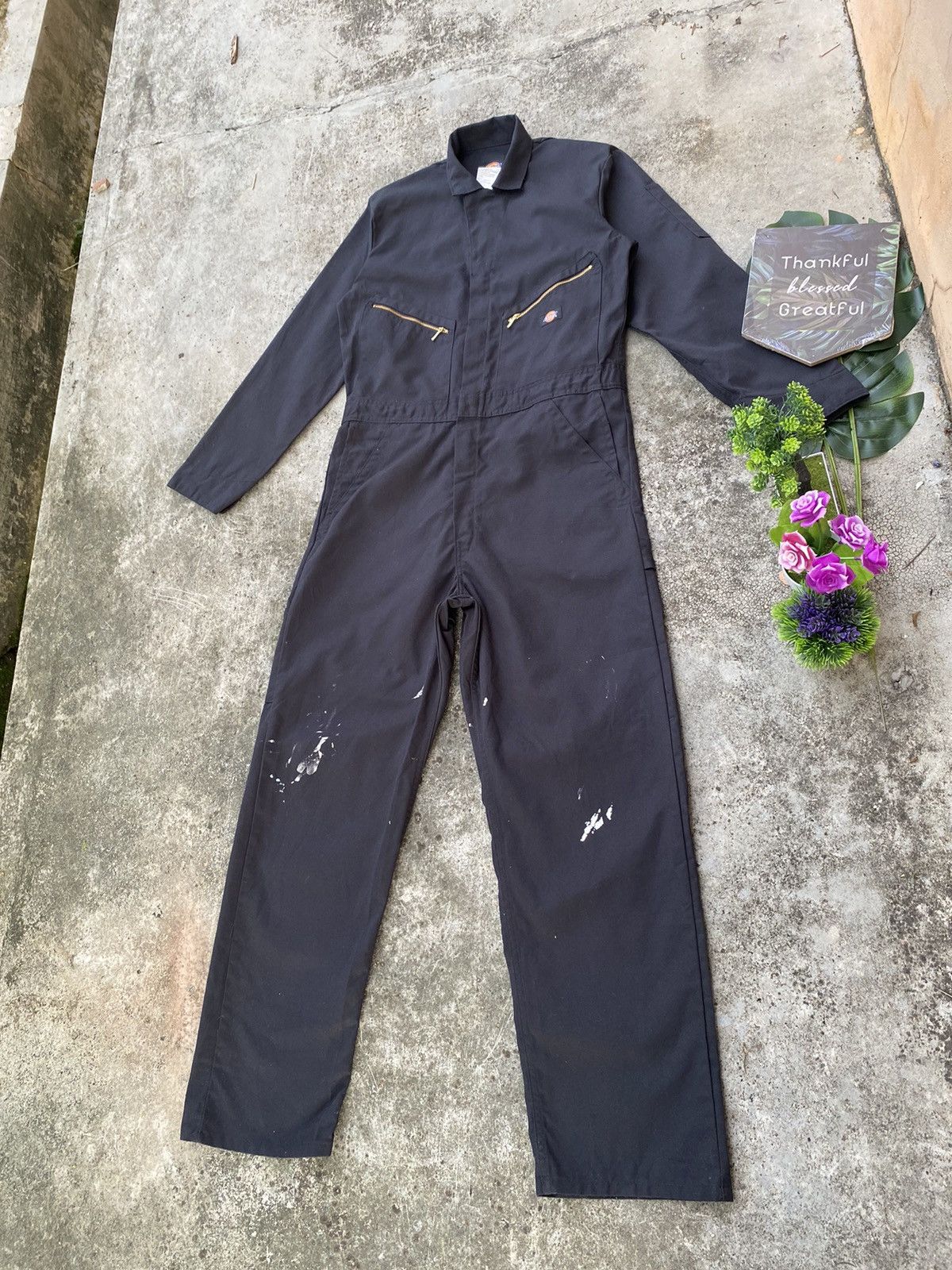 Dickies × Vintage Vintage Dikies Splatter Coverall Carpenter Worker Size US 37 - 4 Thumbnail
