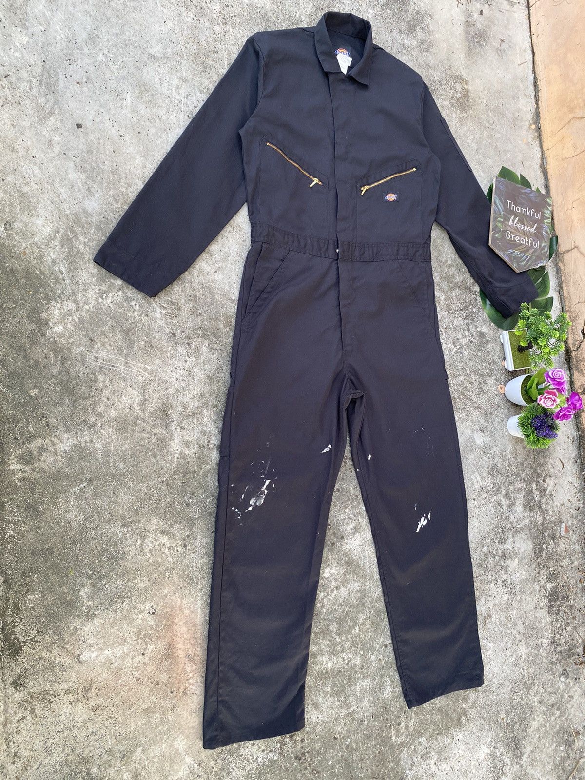 Dickies × Vintage Vintage Dikies Splatter Coverall Carpenter Worker Size US 37 - 3 Thumbnail