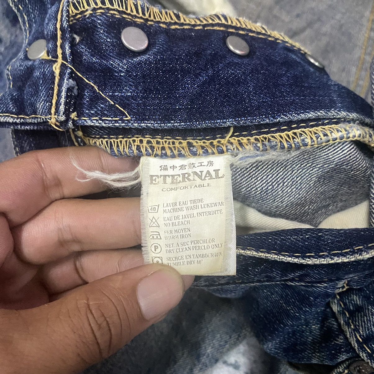 Eternal × Japanese Brand × Vintage Vintage Japanese Eternal Redline Selvedge Zigzag Denim Jeans Size US 32 / EU 48 - 11 Thumbnail