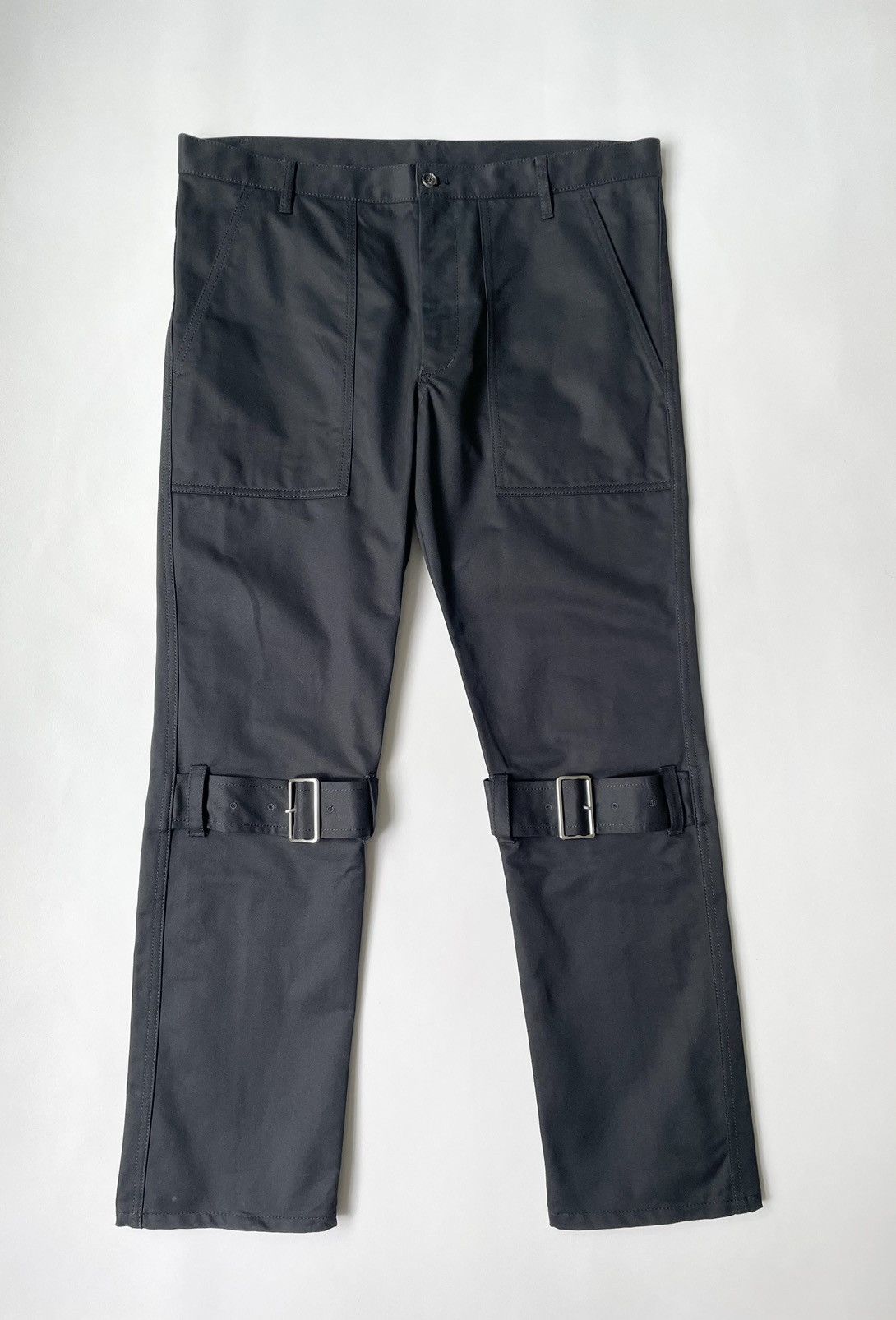 Image of Comme Des Garcons Black Utility Bondage Trousers, Men's (Size 36)