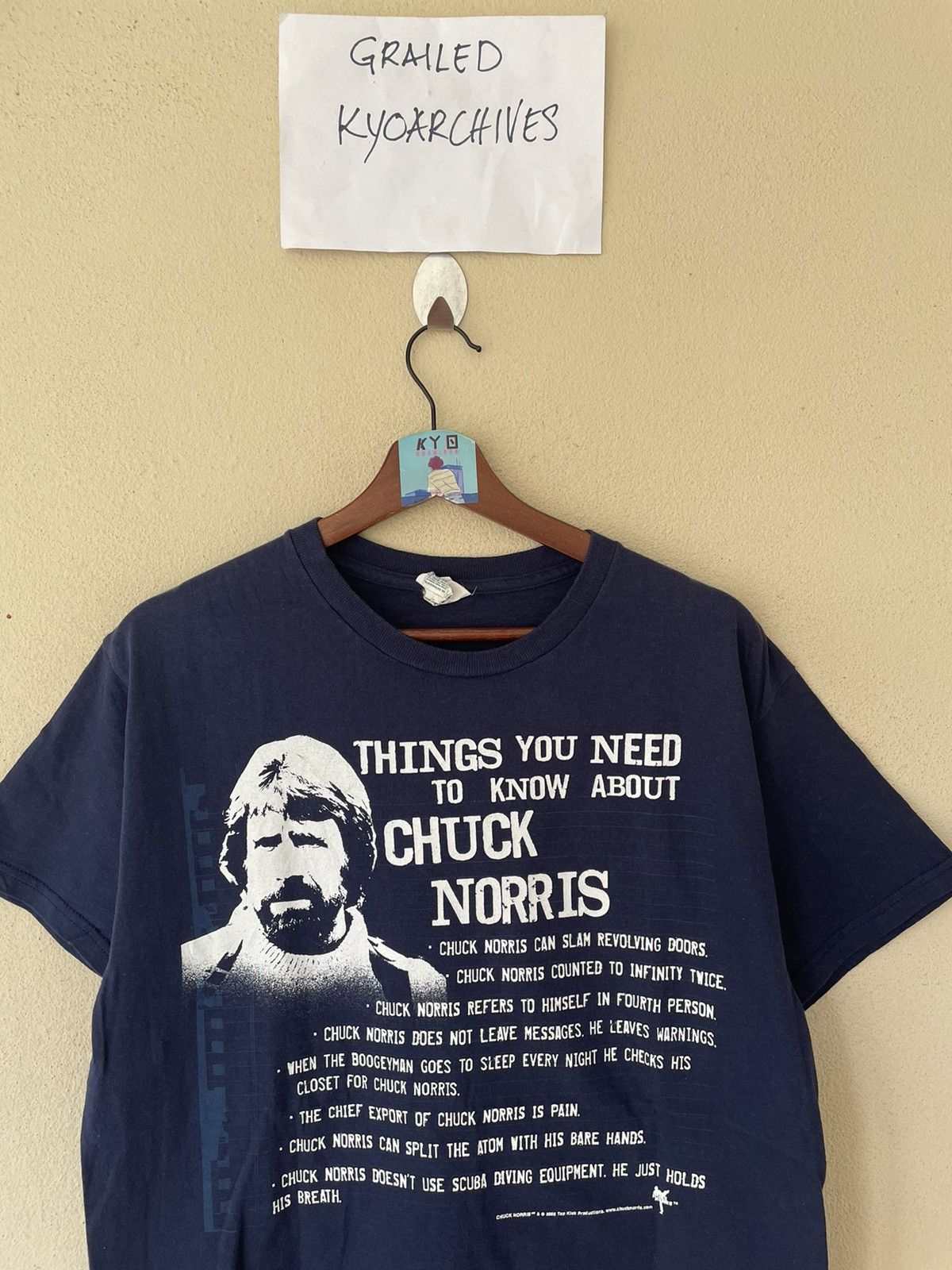 Band Tees × Vintage Y2K CHUCK NORRIS TEE Size US M / EU 48-50 / 2 - 3 Thumbnail