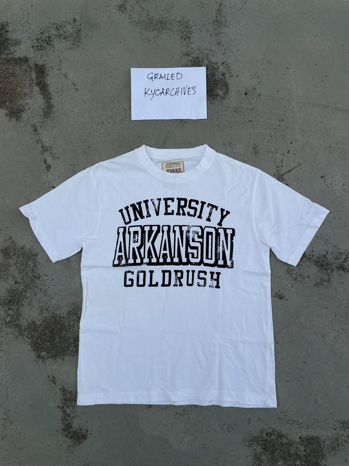 Japanese Brand UNIVERSITY ARKANSOM GOLDRUSH TEE Size US M / EU 48-50 / 2 - 1 Thumbnail