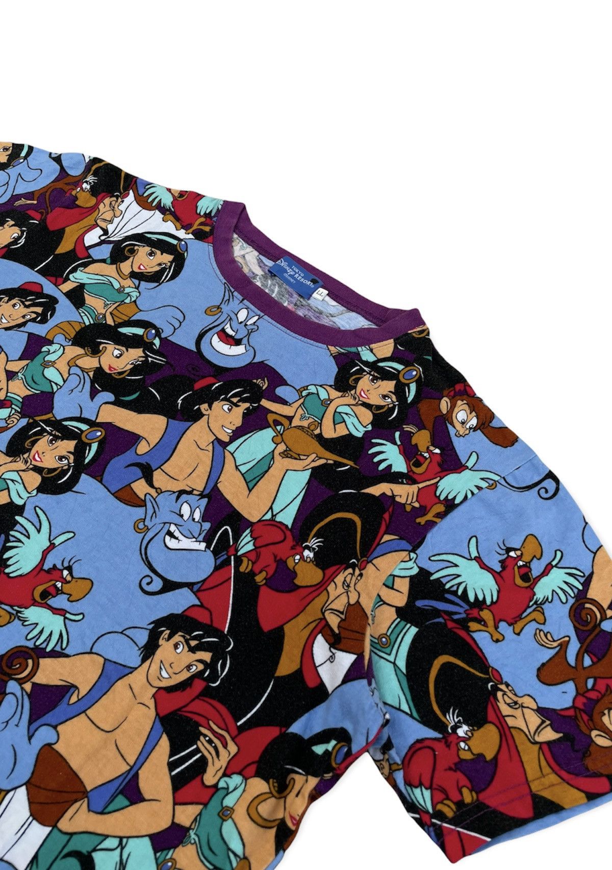 Disney × Vintage Y2K ALADDIN OVERPRINTED TEE Size US L / EU 52-54 / 3 - 1 Thumbnail