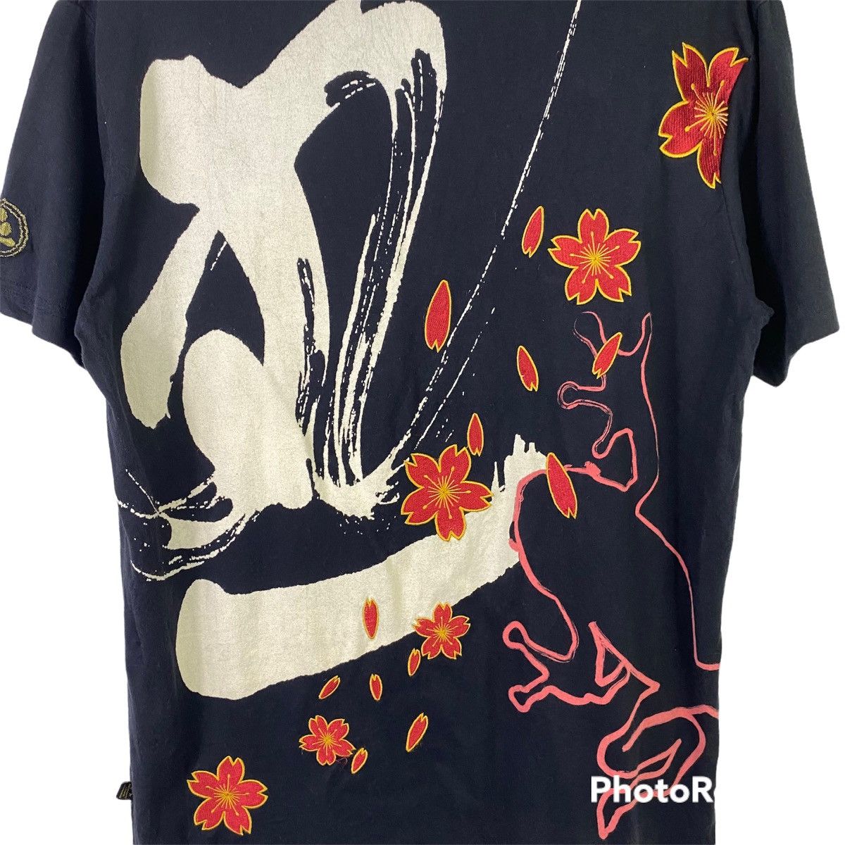 Japanese Brand Vintage Sukajan Embroidary Flower Full Print Tee Size US L / EU 52-54 / 3 - 6 Thumbnail