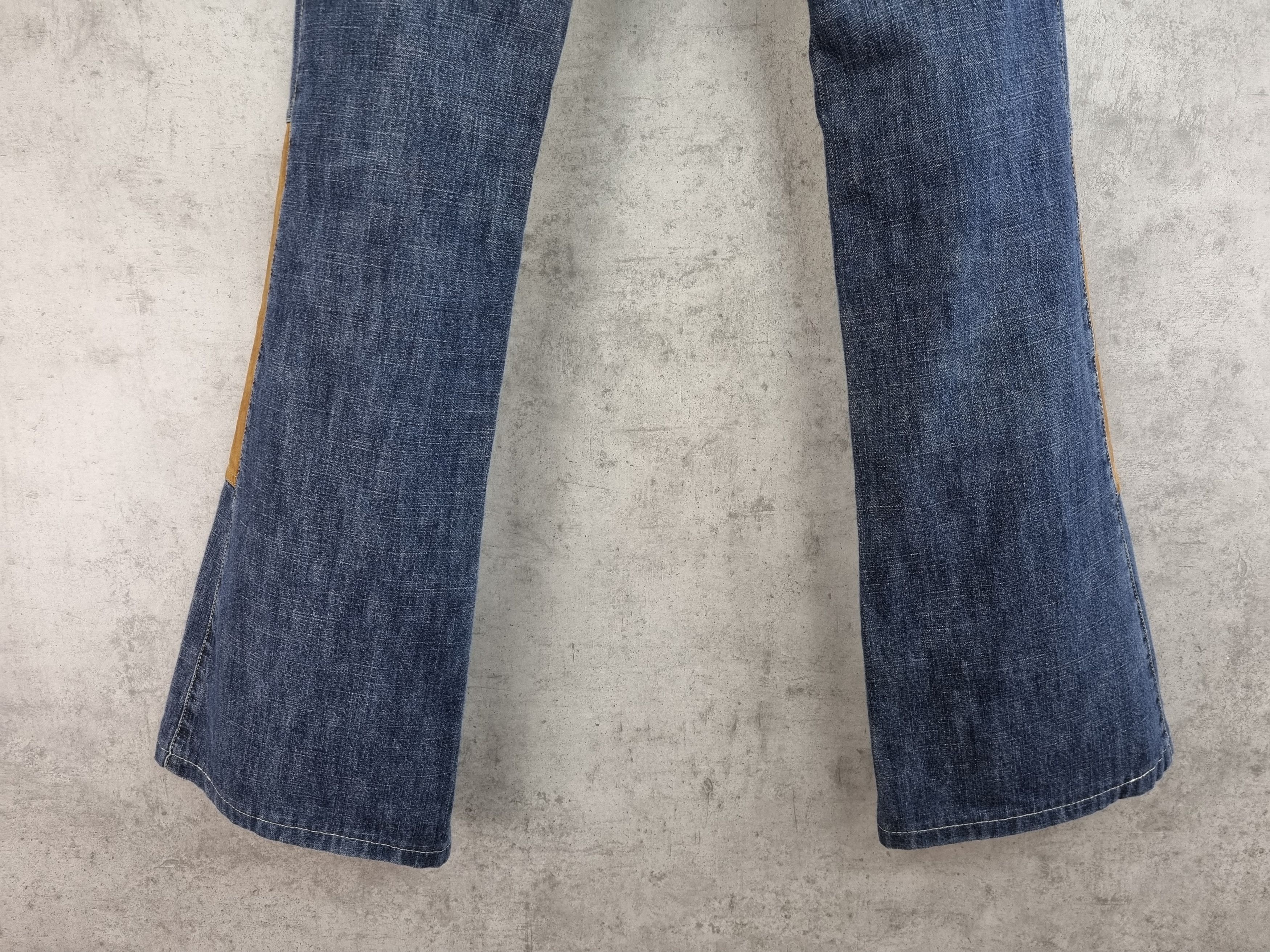 90s Madison Square Patchwork Flared Denim Pants