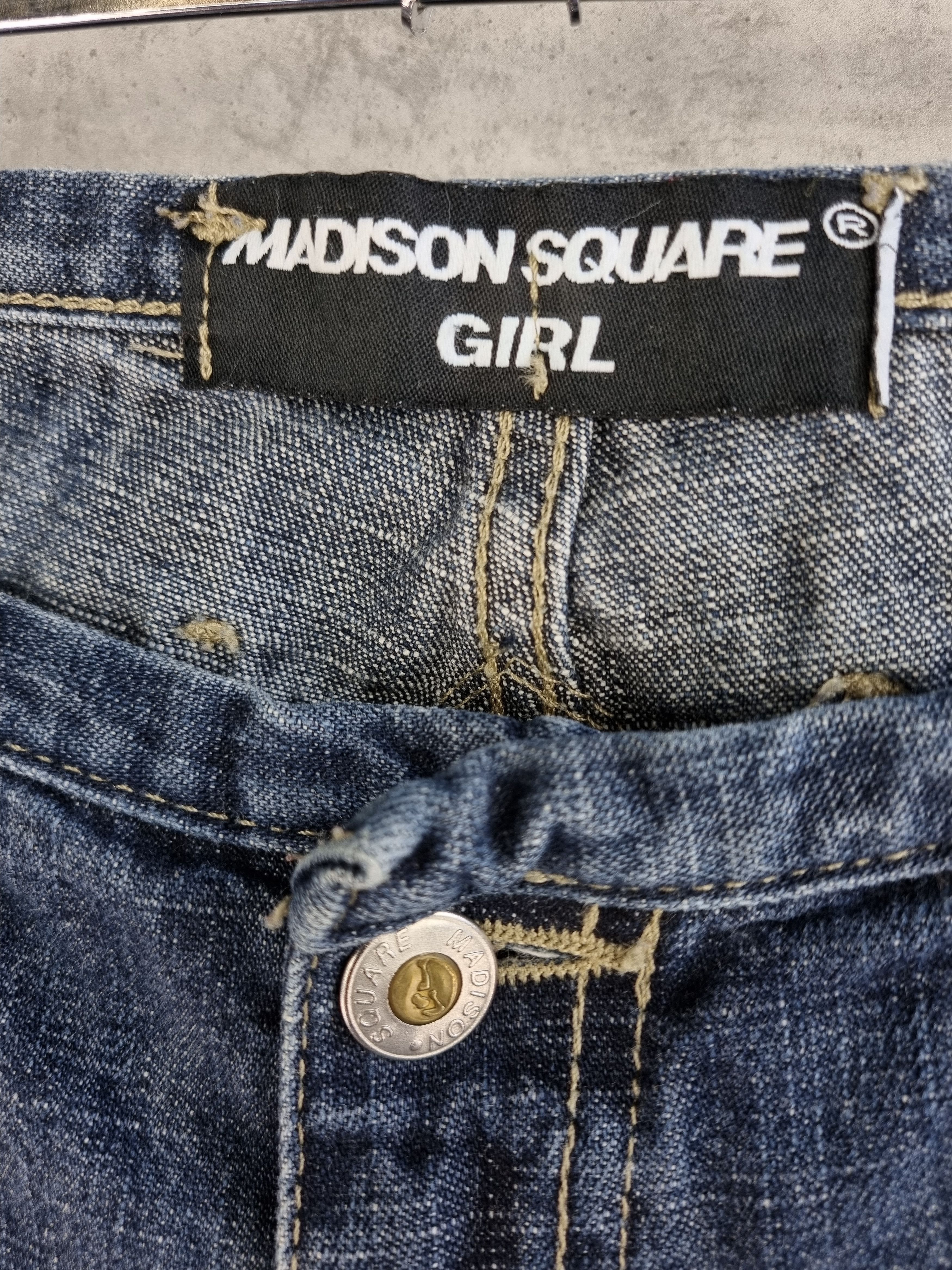 90s Madison Square Patchwork Flared Denim Pants