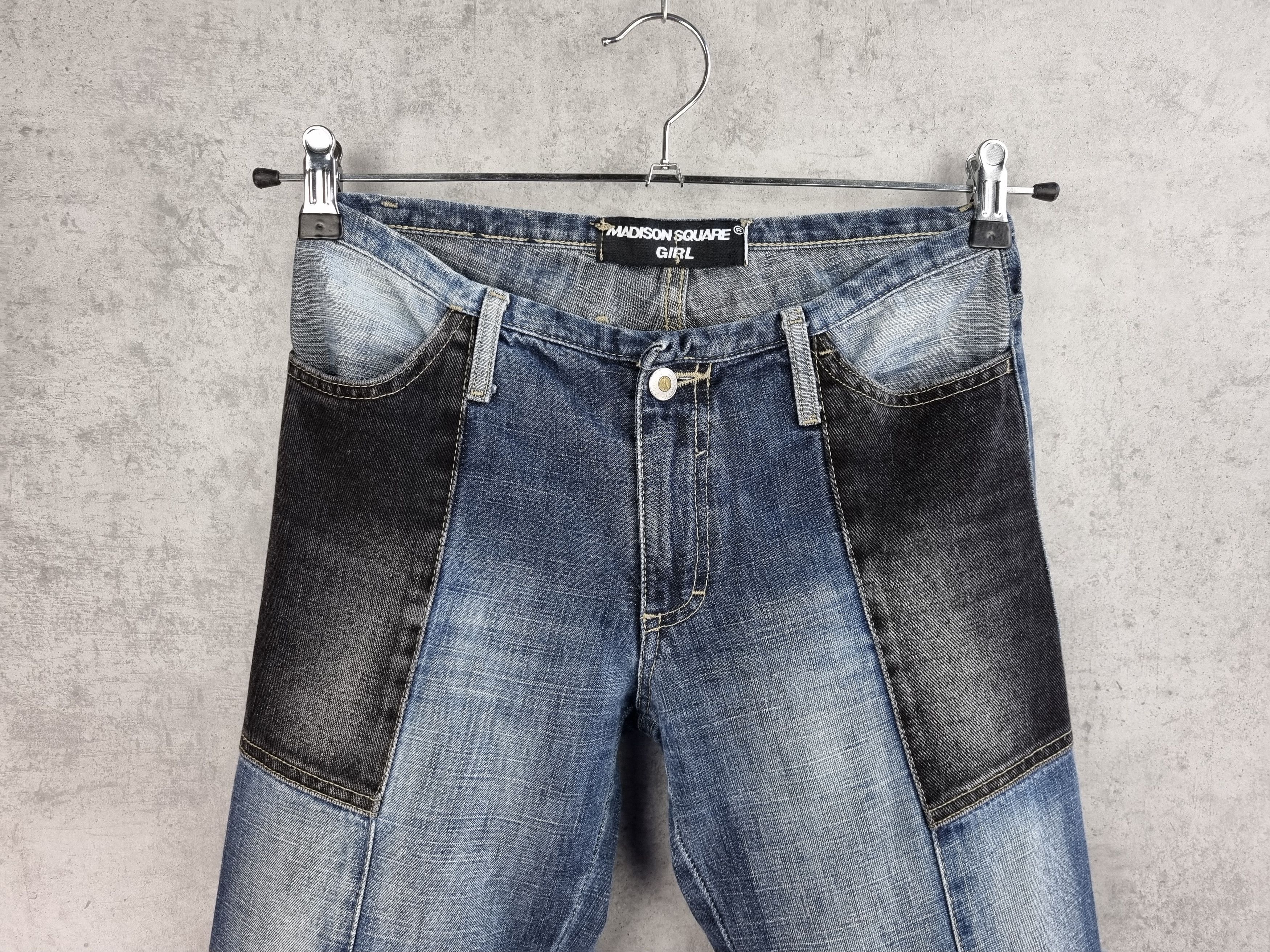 90s Madison Square Patchwork Flared Denim Pants