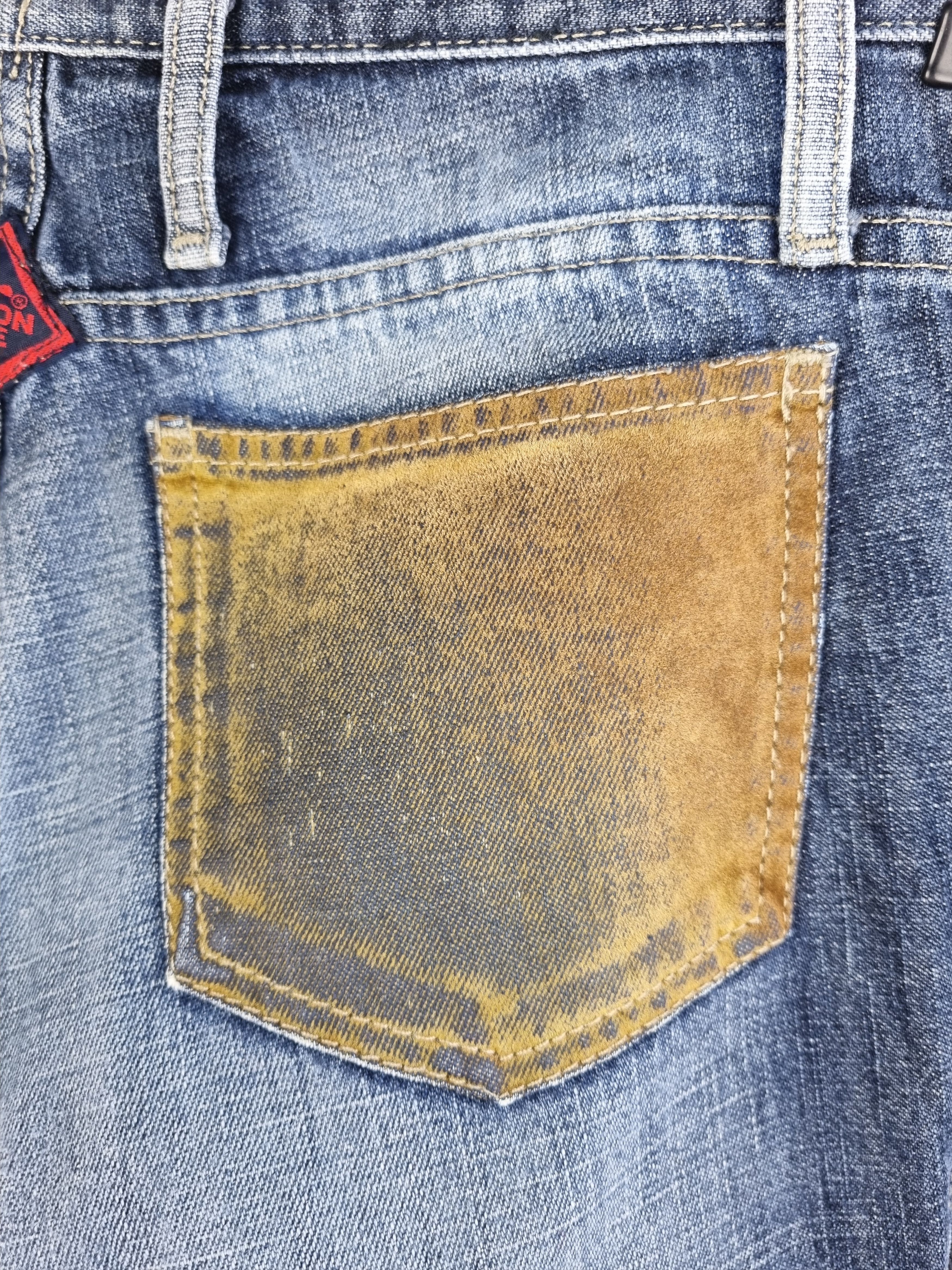 90s Madison Square Patchwork Flared Denim Pants