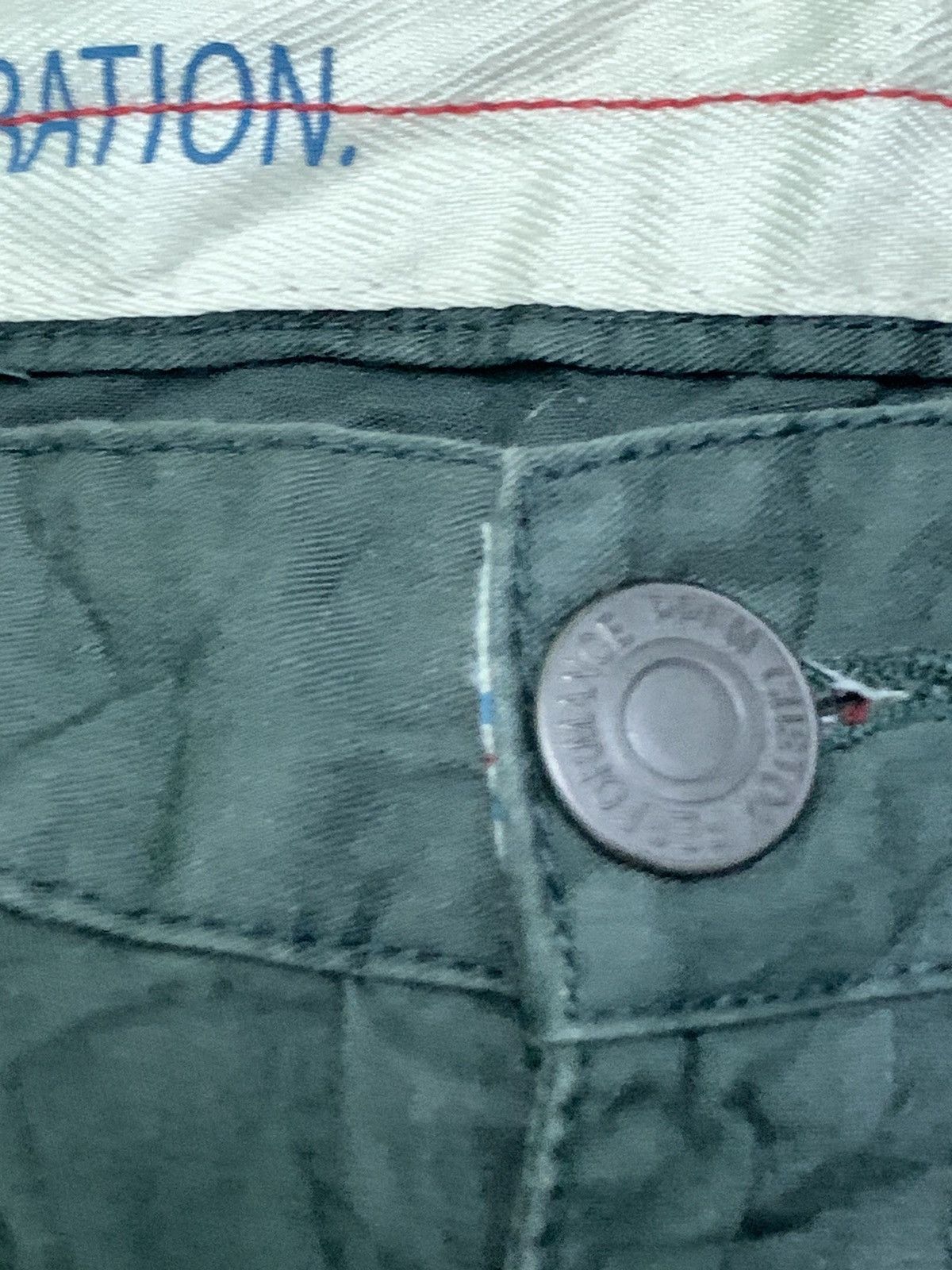 Japanese Brand Nice PPFM 3 Quarter Cargo Pants Sun Faded Size US 35 - 7 Thumbnail
