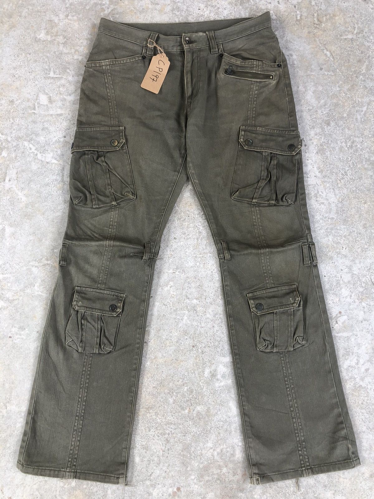 semanticdesign Semantic Design Flared Jeans Cargo Pants Multipocket Size US 32 / EU 48 - 1 Thumbnail