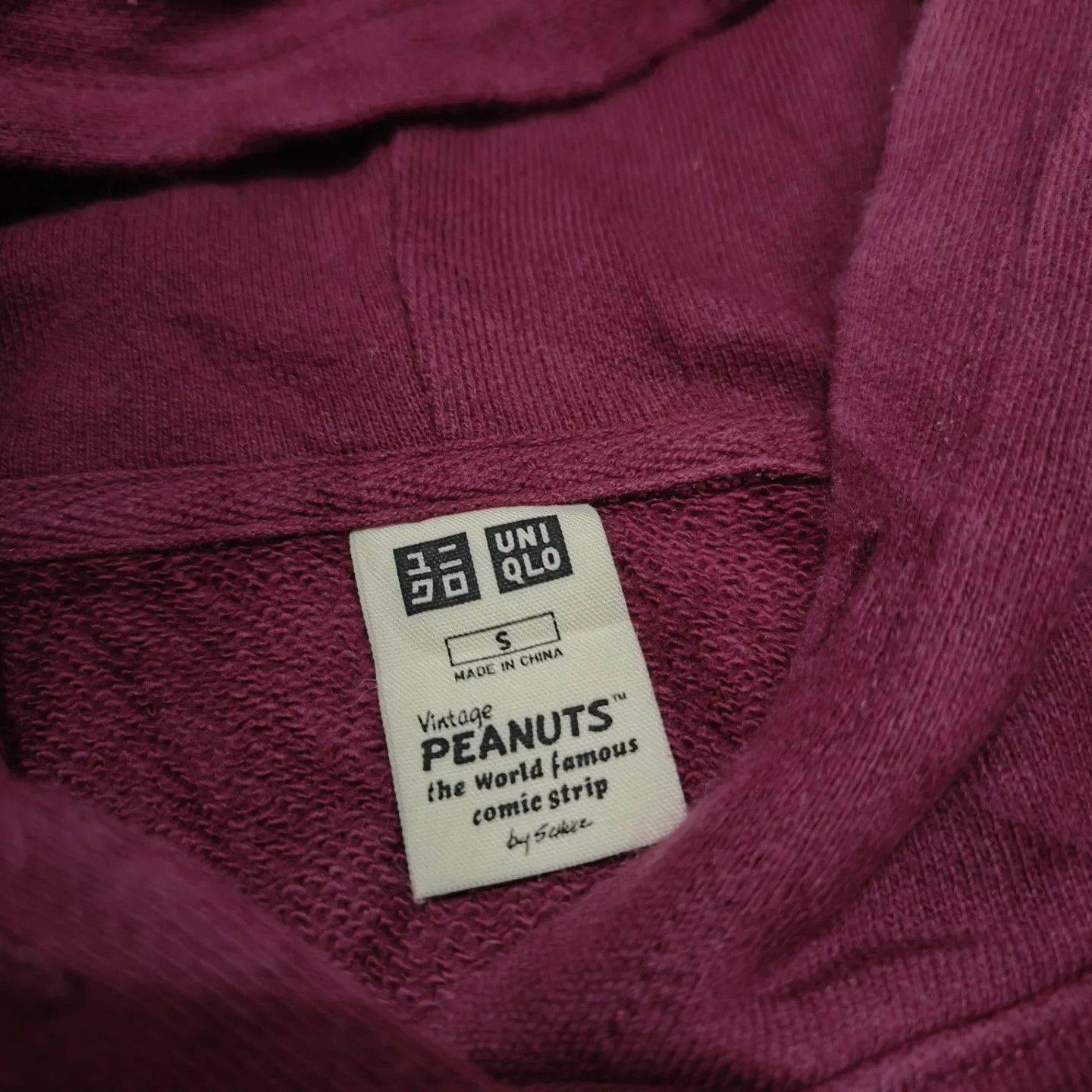 Japanese Brand Uniqlo x Peanuts Women Long Dress Maroon Hoodie Jacket Size S / US 4 / IT 40 - 5 Thumbnail