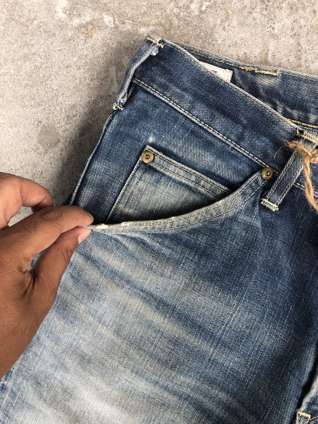 If Six Was Nine Japanese Lee Flared Jeans Distressed Jeans Size US 33 - 15 Thumbnail
