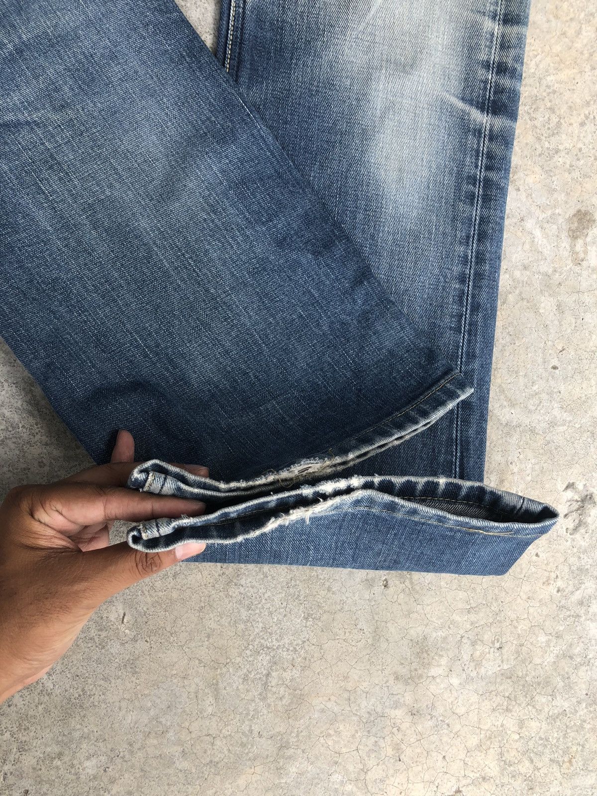 If Six Was Nine Japanese Lee Flared Jeans Distressed Jeans Size US 33 - 19 Thumbnail