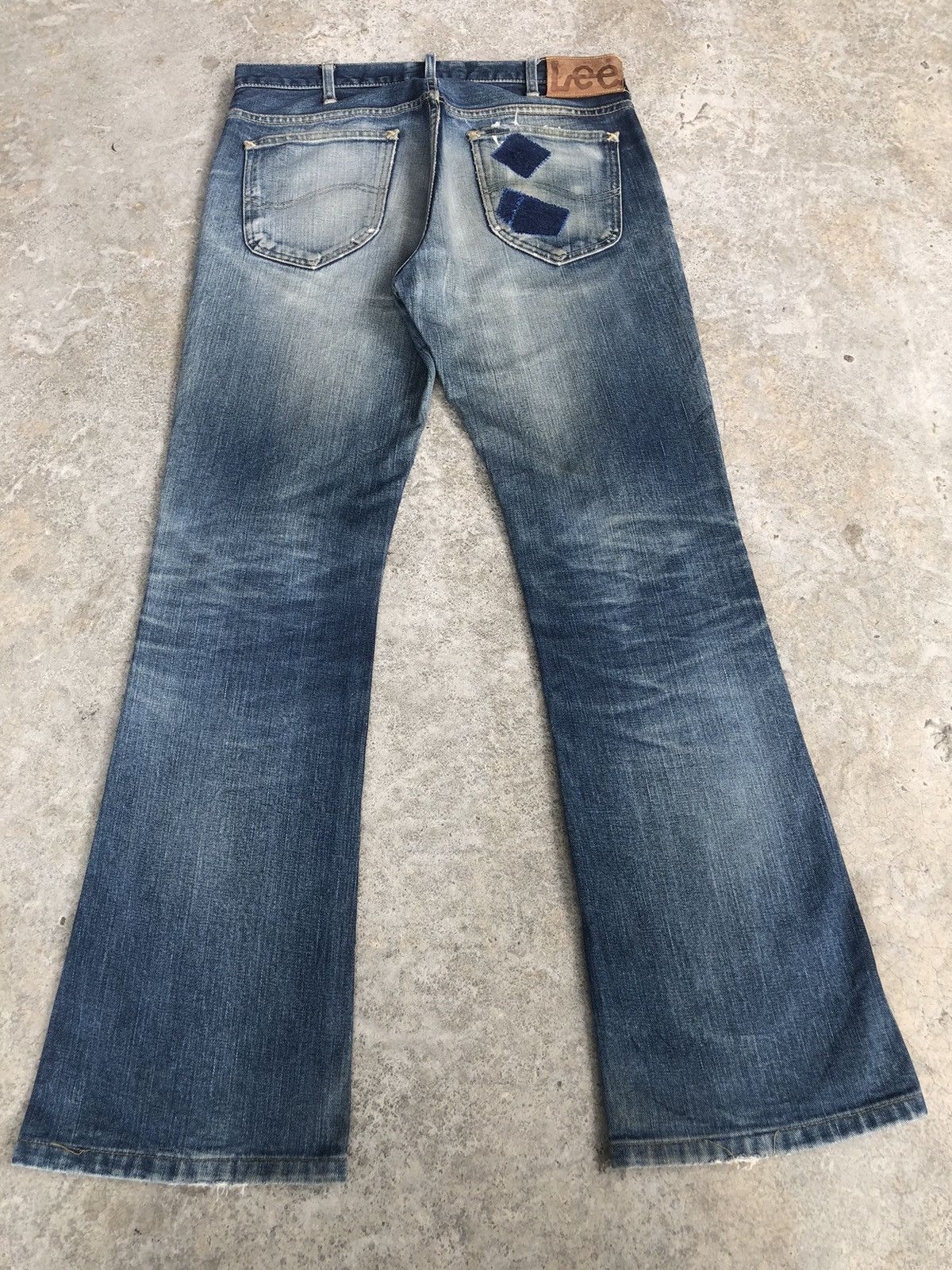 If Six Was Nine Japanese Lee Flared Jeans Distressed Jeans Size US 33 - 2 Thumbnail