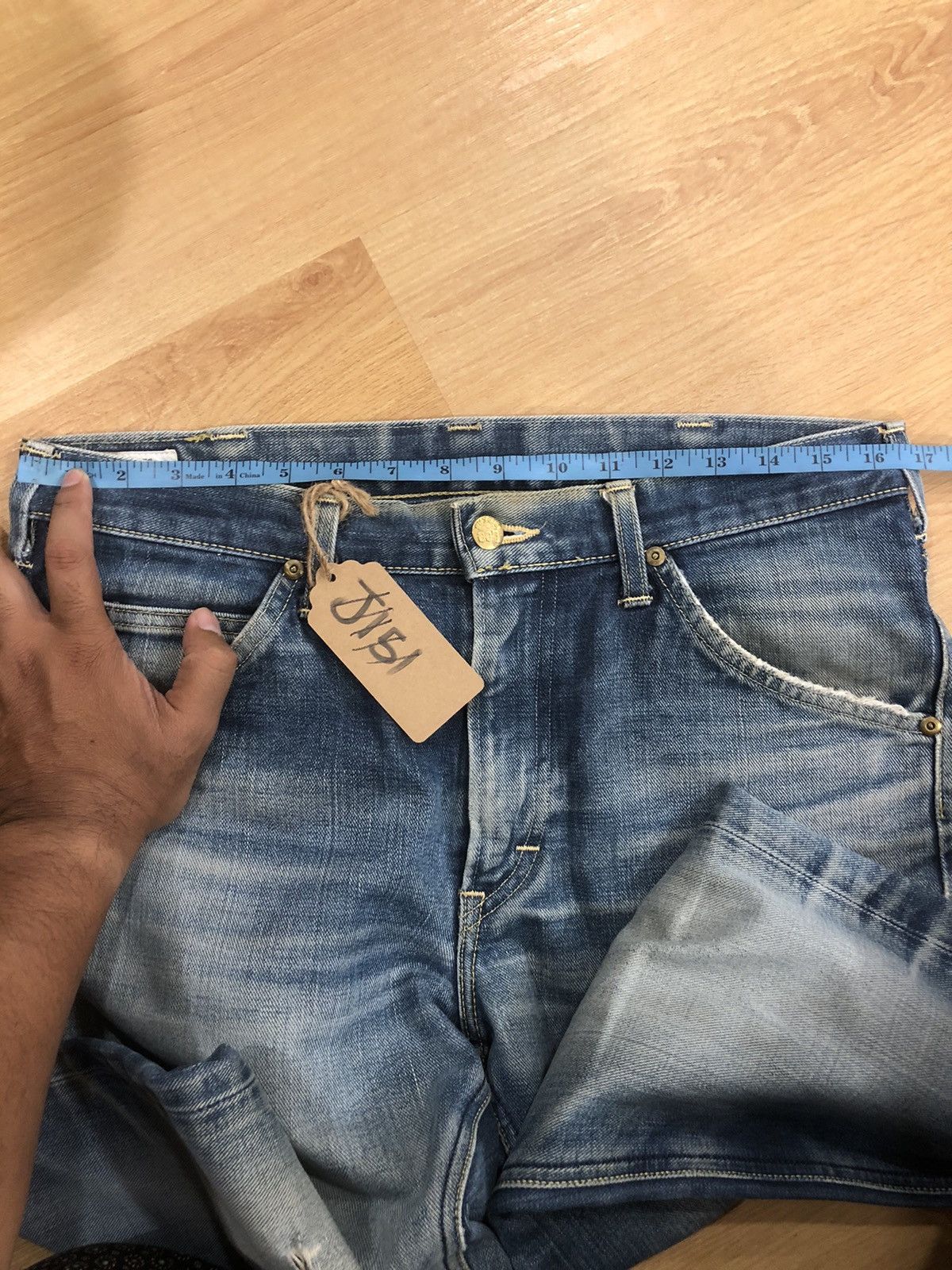 If Six Was Nine Japanese Lee Flared Jeans Distressed Jeans Size US 33 - 21 Thumbnail