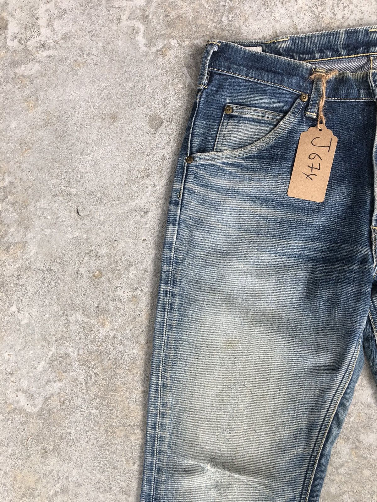 If Six Was Nine Japanese Lee Flared Jeans Distressed Jeans Size US 33 - 4 Thumbnail