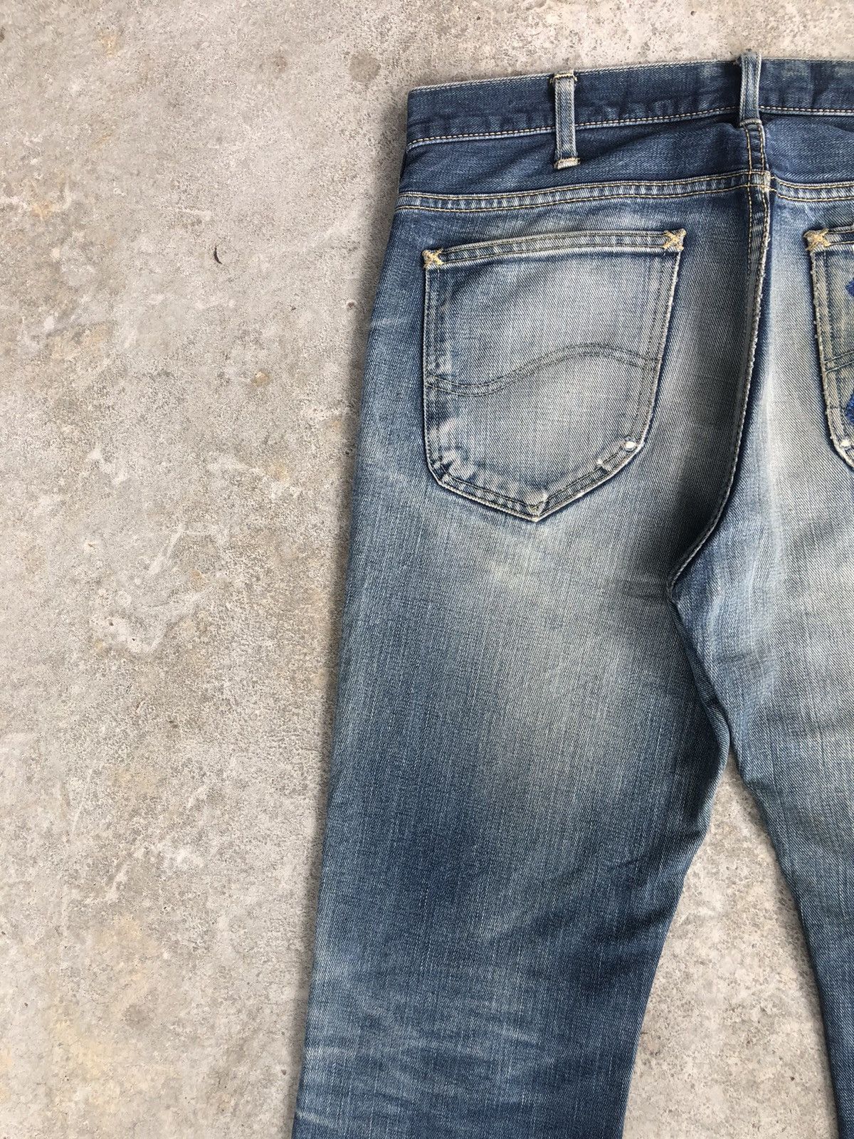If Six Was Nine Japanese Lee Flared Jeans Distressed Jeans Size US 33 - 9 Thumbnail