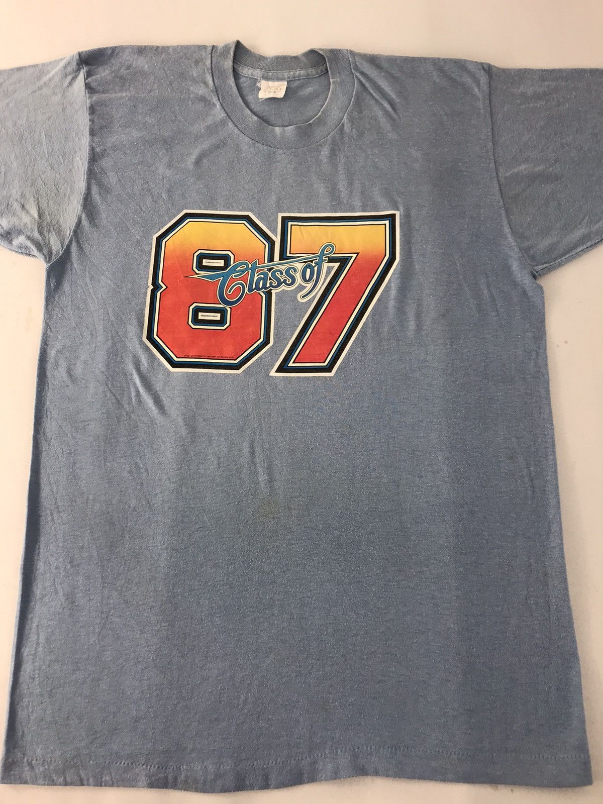 Vintage 90s 50/50 Tee T-shirt Class Of 1989 Printed Big Logo Size US S / EU 44-46 / 1 - 2 Thumbnail