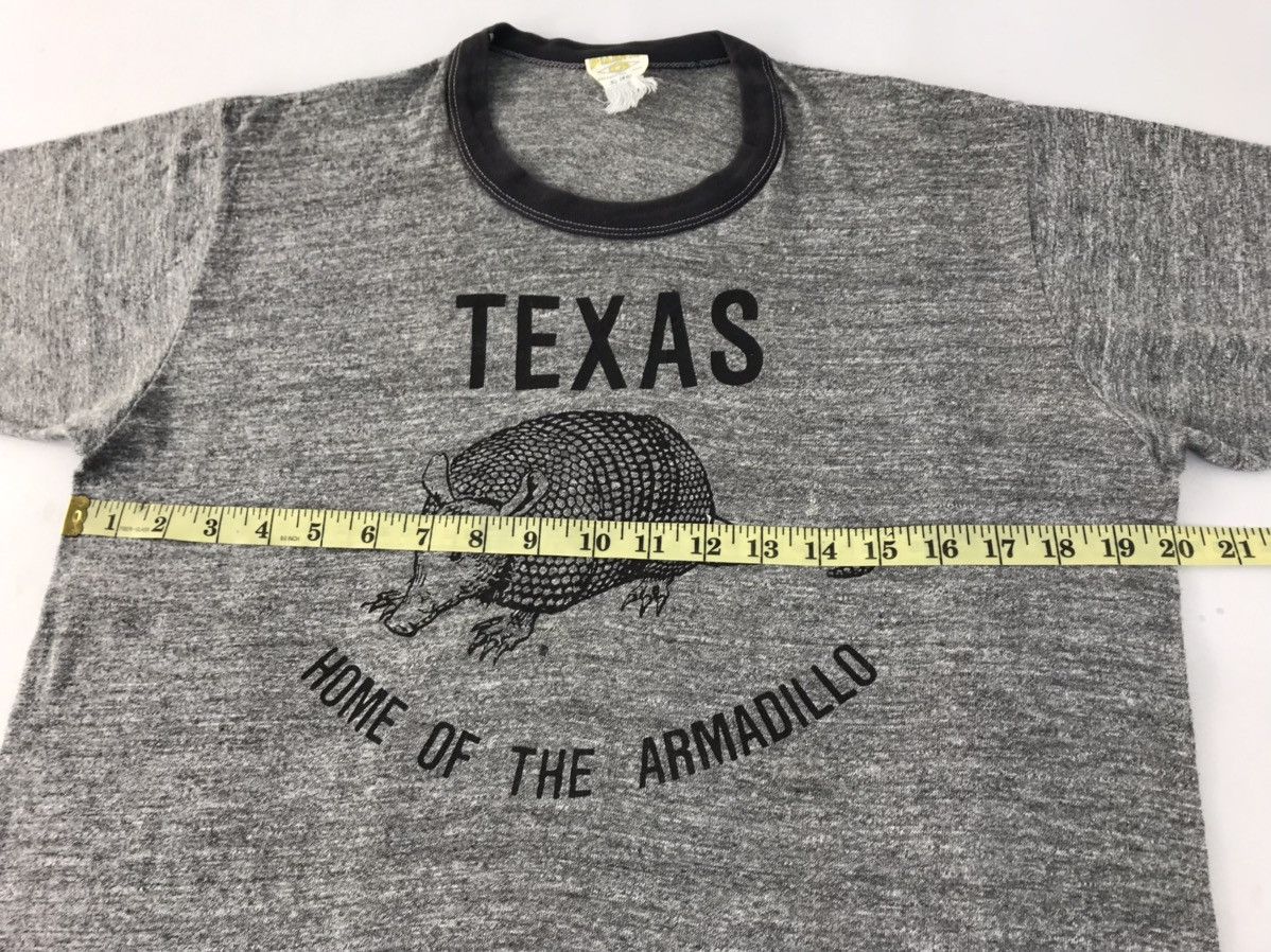 Vintage Texas Home Of Armadillo Grey Ringer Tee Soft Size US M / EU 48-50 / 2 - 6 Thumbnail