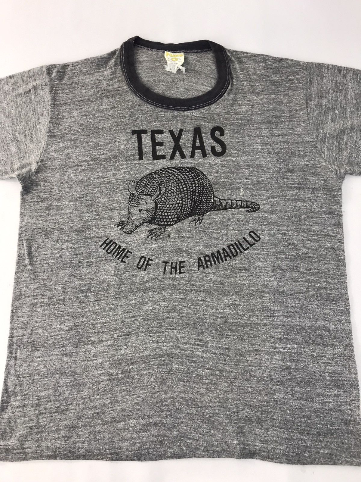 Vintage Texas Home Of Armadillo Grey Ringer Tee Soft Size US M / EU 48-50 / 2 - 2 Thumbnail