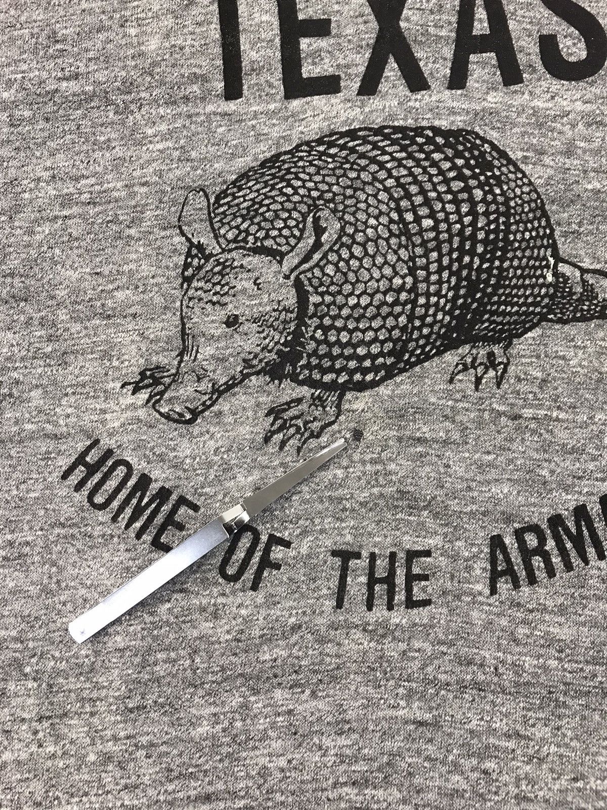 Vintage Texas Home Of Armadillo Grey Ringer Tee Soft Size US M / EU 48-50 / 2 - 8 Thumbnail