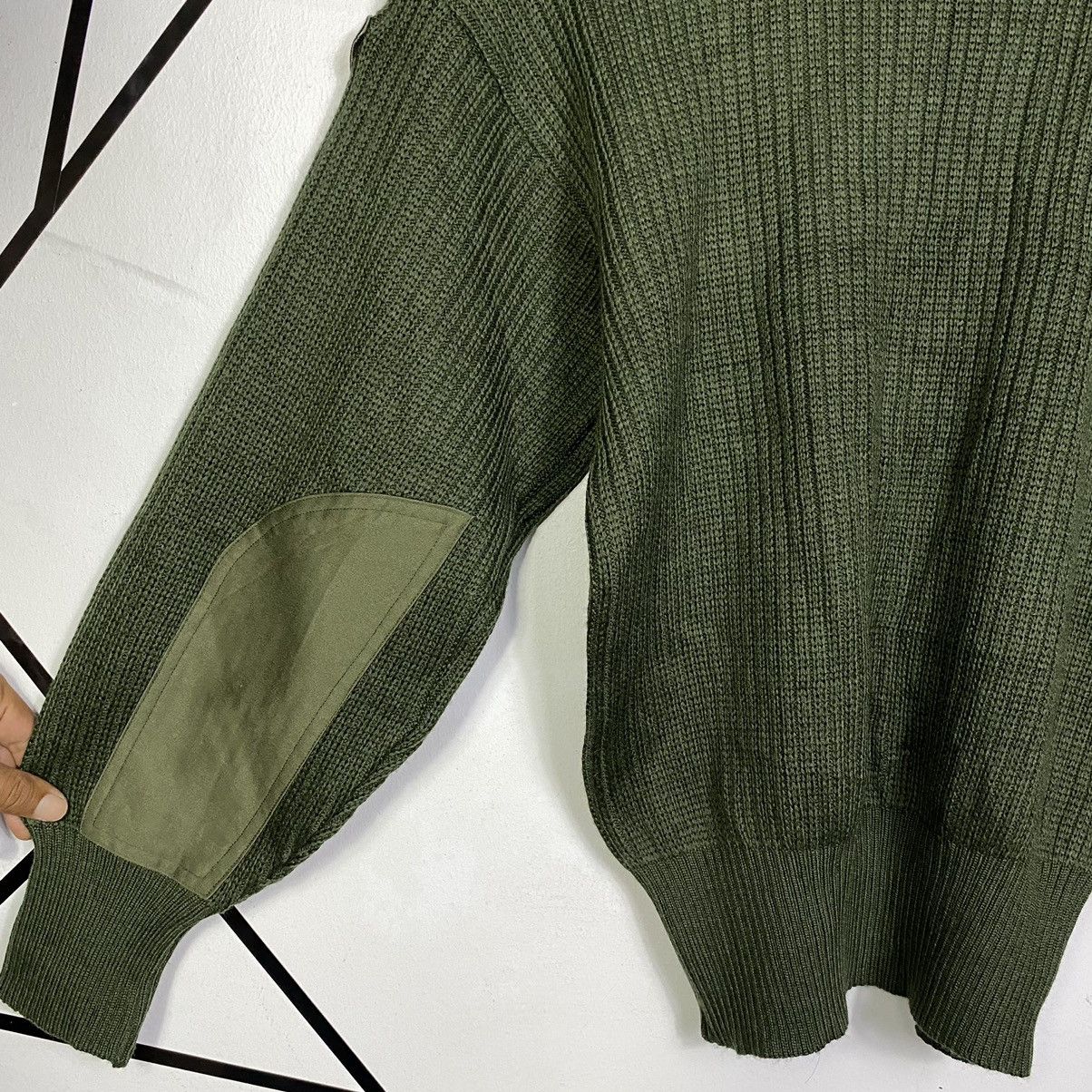 Aran Isles Knitwear Vintage Japanese Brand Army Crew Neck Knit Sweater Jumper Size US M / EU 48-50 / 2 - 7 Thumbnail