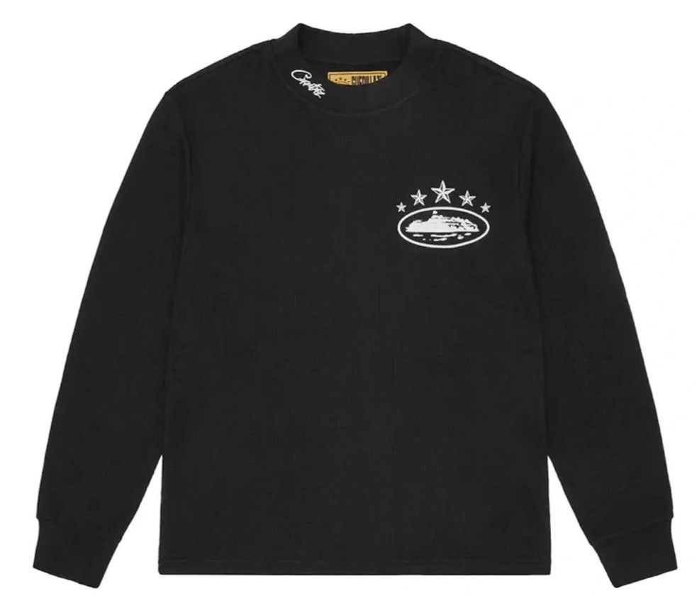 Corteiz Corteiz 5 Starz Alcatraz Waffle Long-Sleeve 'Black' | Grailed