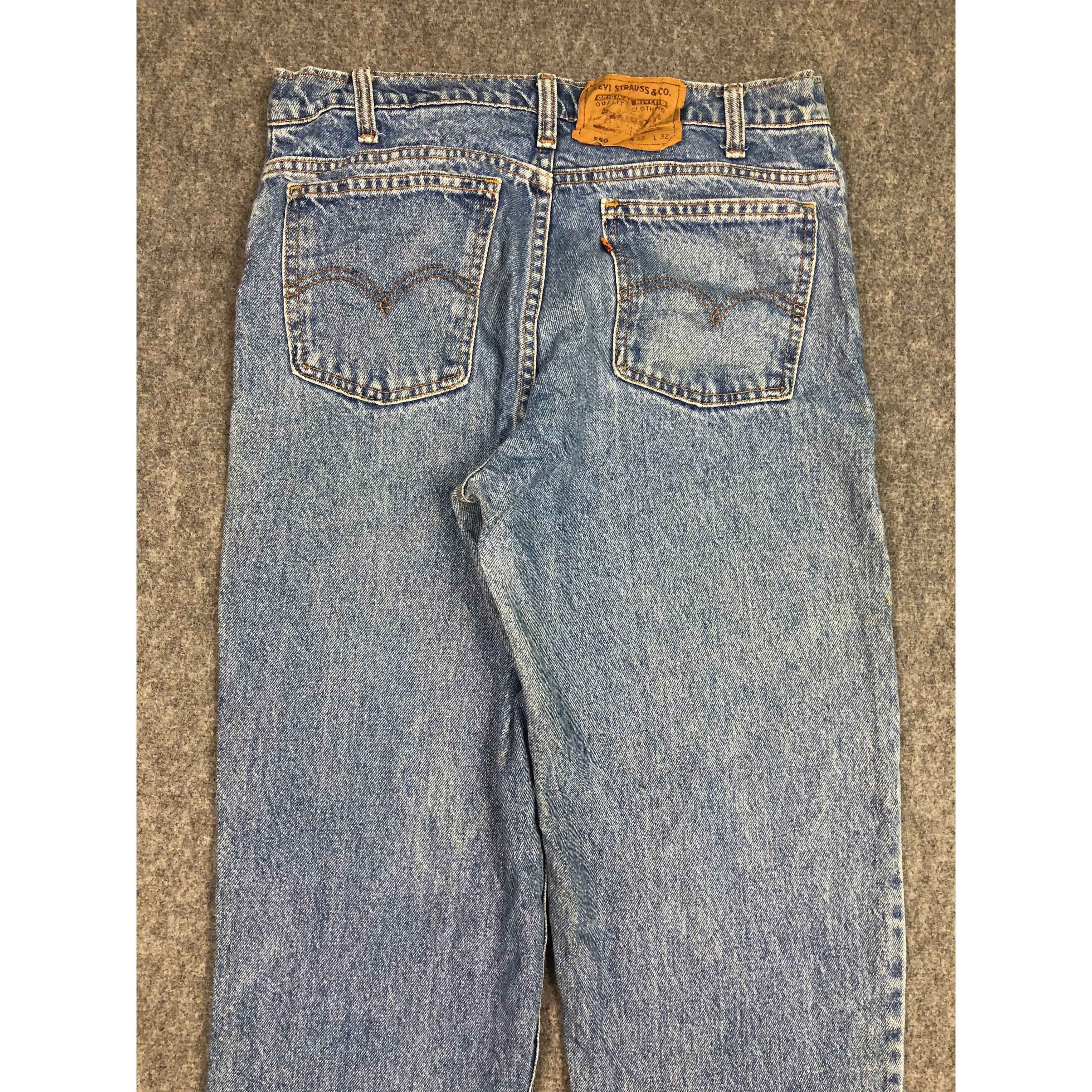 Levi's Vintage 90s Levis 550 Relaxed Fit Faded Denim DP0191 Size US 32 / EU 48 - 4 Thumbnail