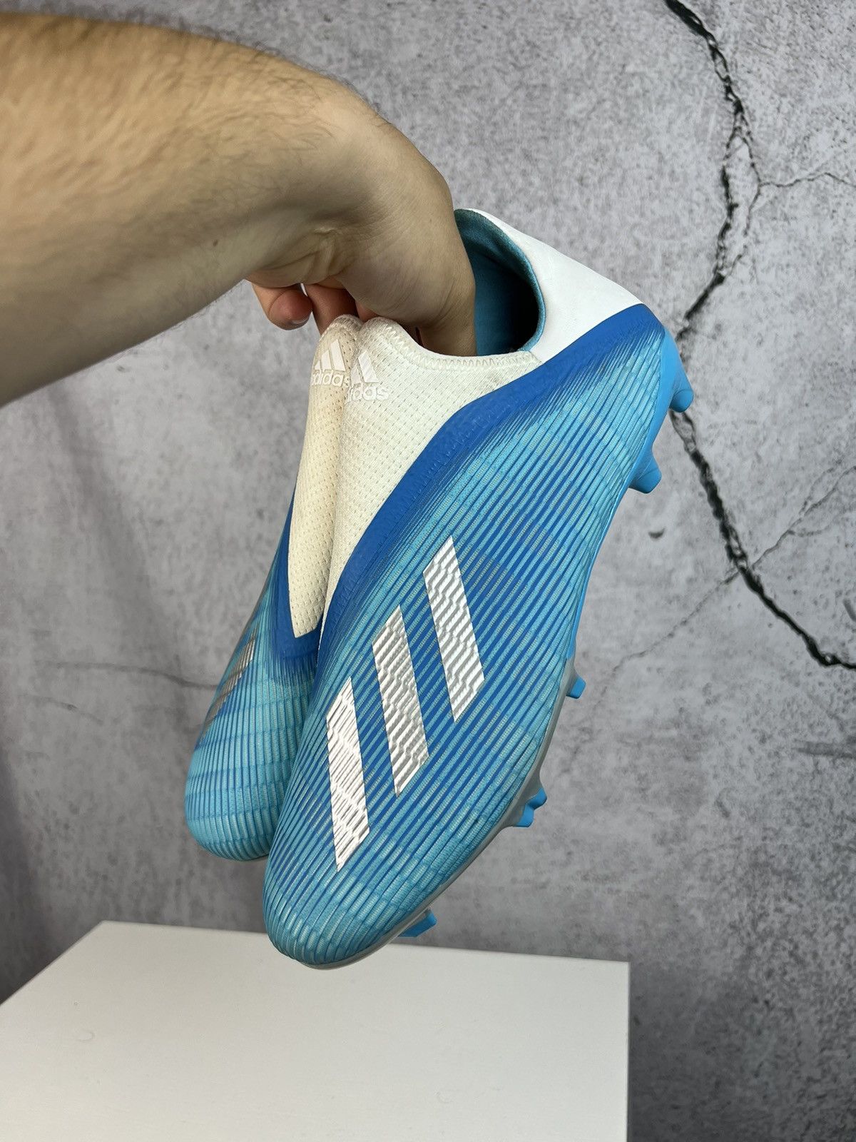 Adidas Adidas X 19.2 FG White Blue Size US 10 / EU 43 - 11 Thumbnail