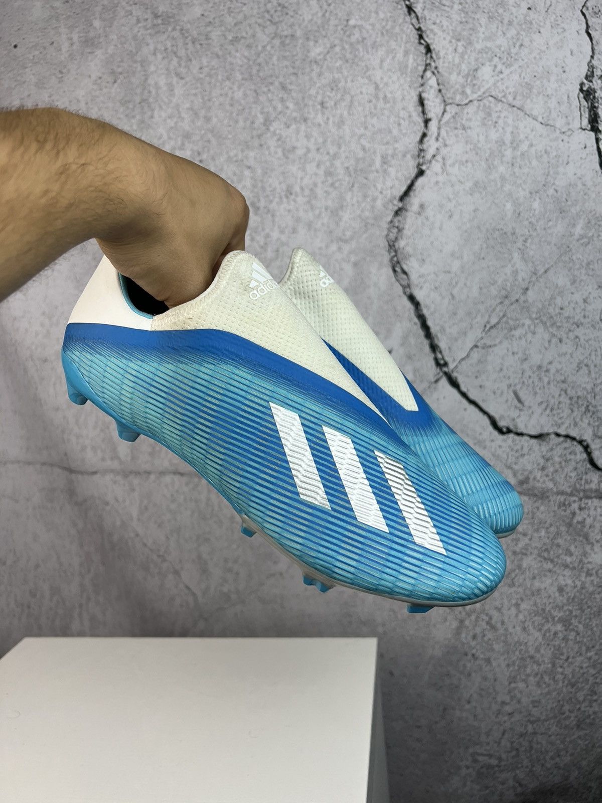 Adidas Adidas X 19.2 FG White Blue Size US 10 / EU 43 - 1 Thumbnail