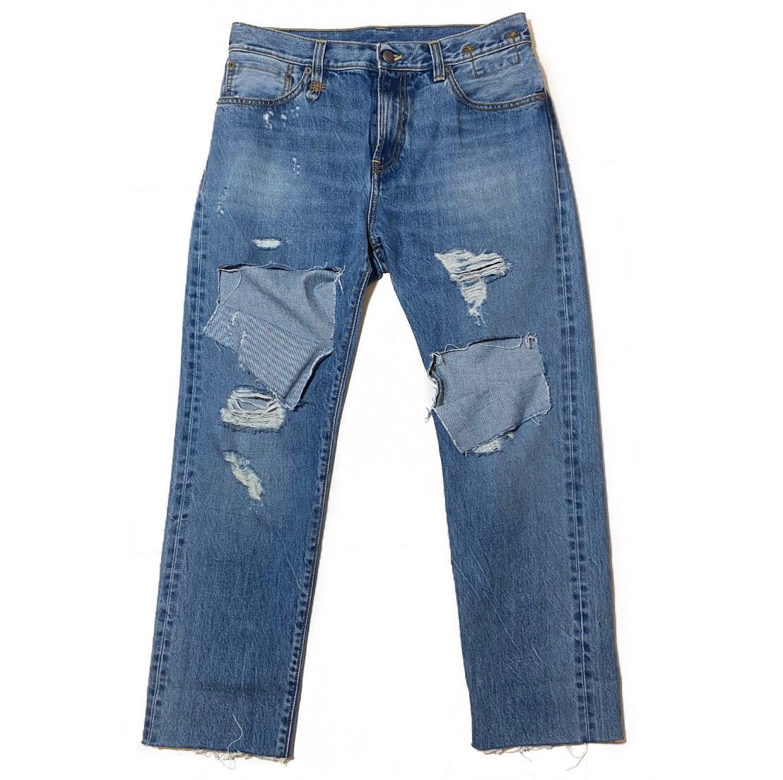 R13 distressed denim